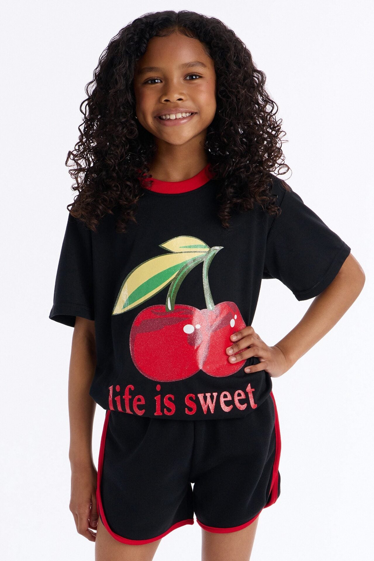 Mini Life Is Sweet Short Set - Black image 2