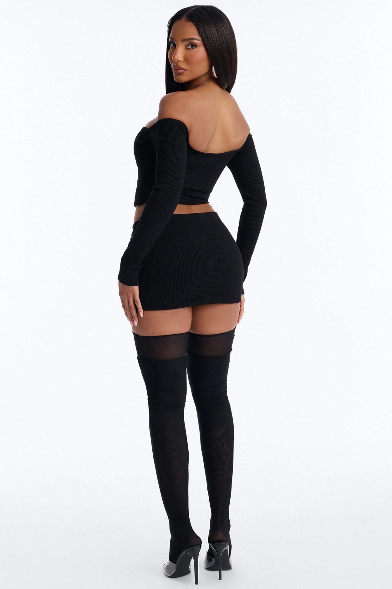 Scarlett Snatched Micro Mini Skort Set - Black image 3