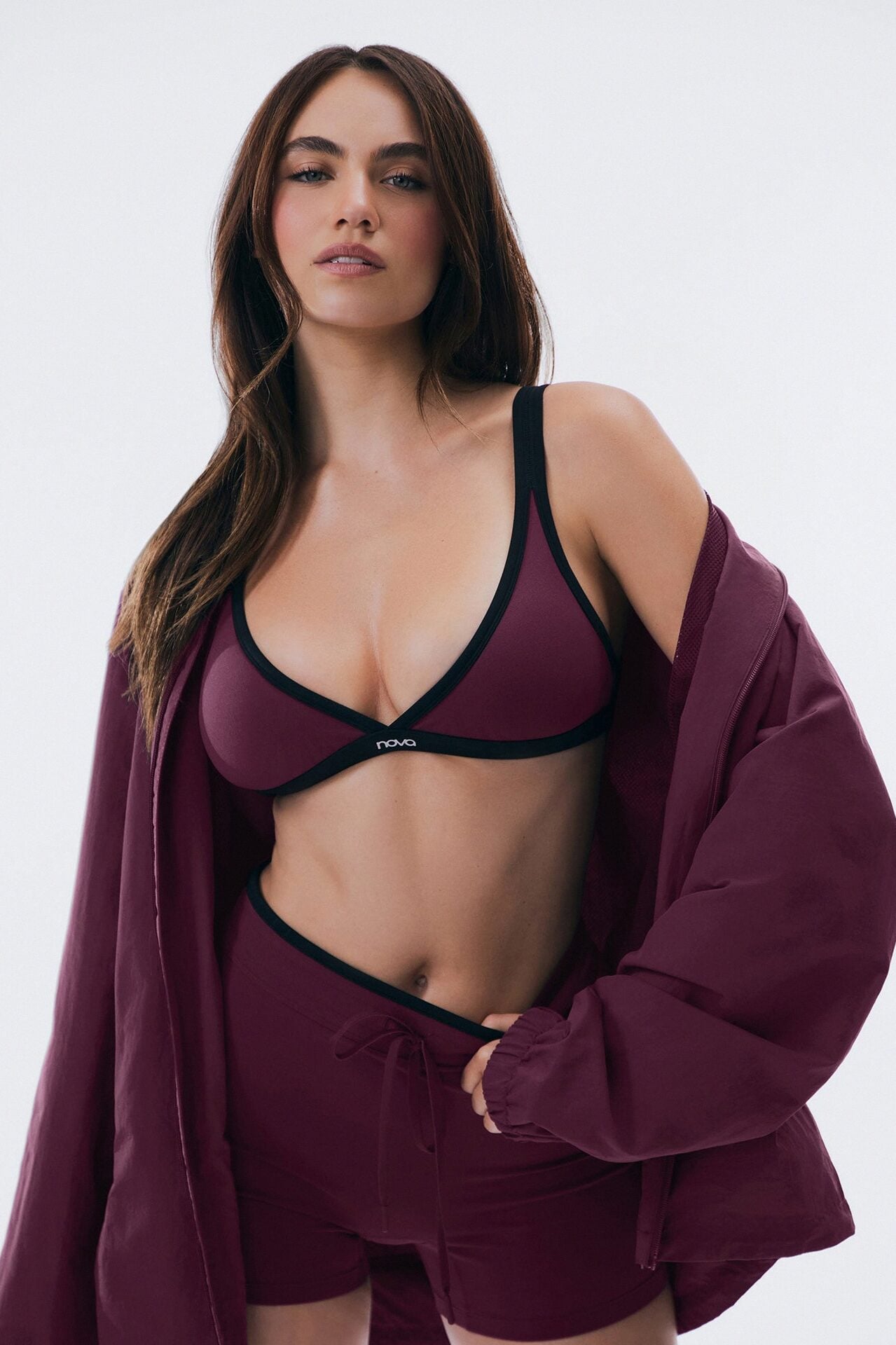 ProStretch™ Triangle Sports Bra - Merlot image 5