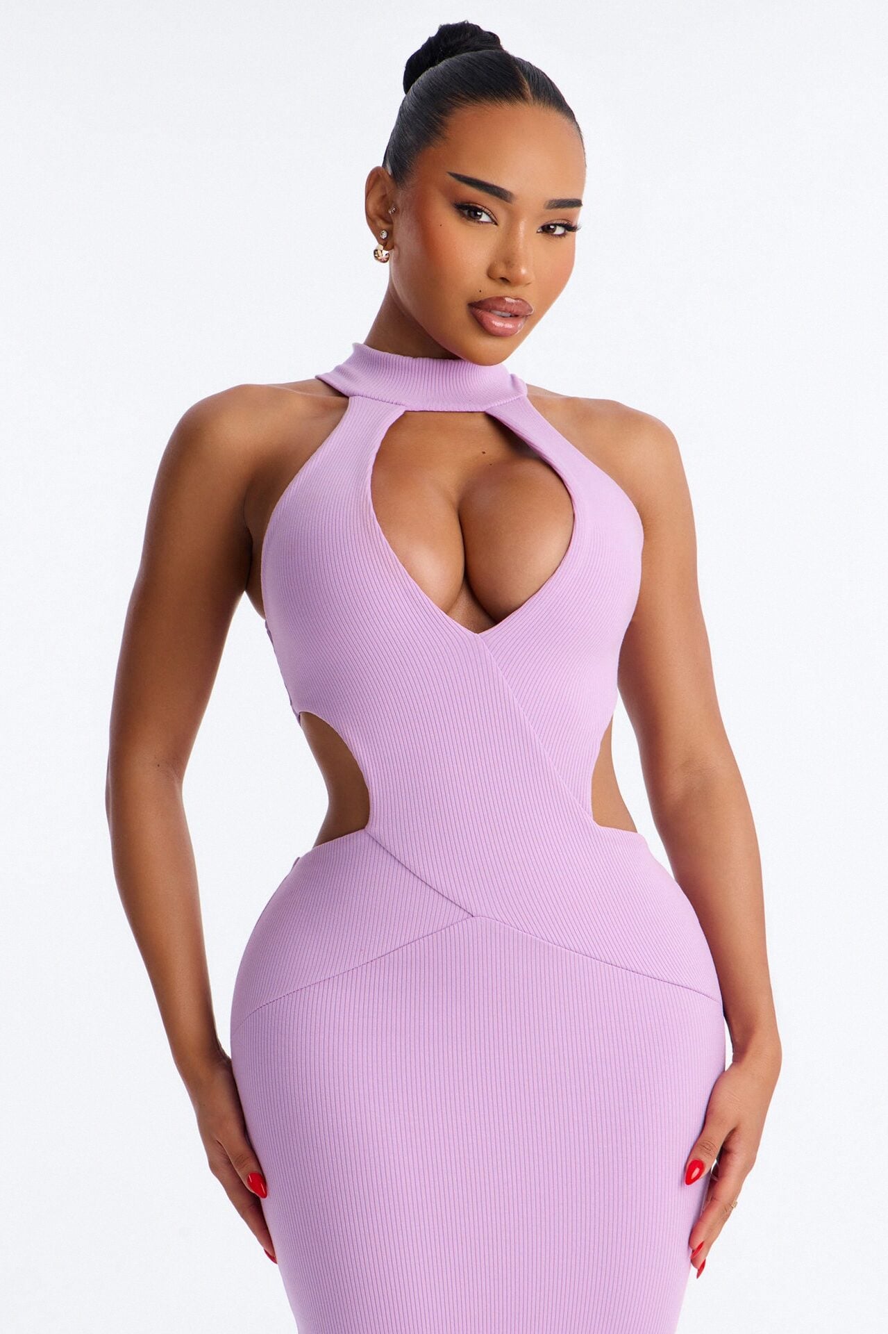 Scarlett Snatched Maxi Dress - Lilac image 2