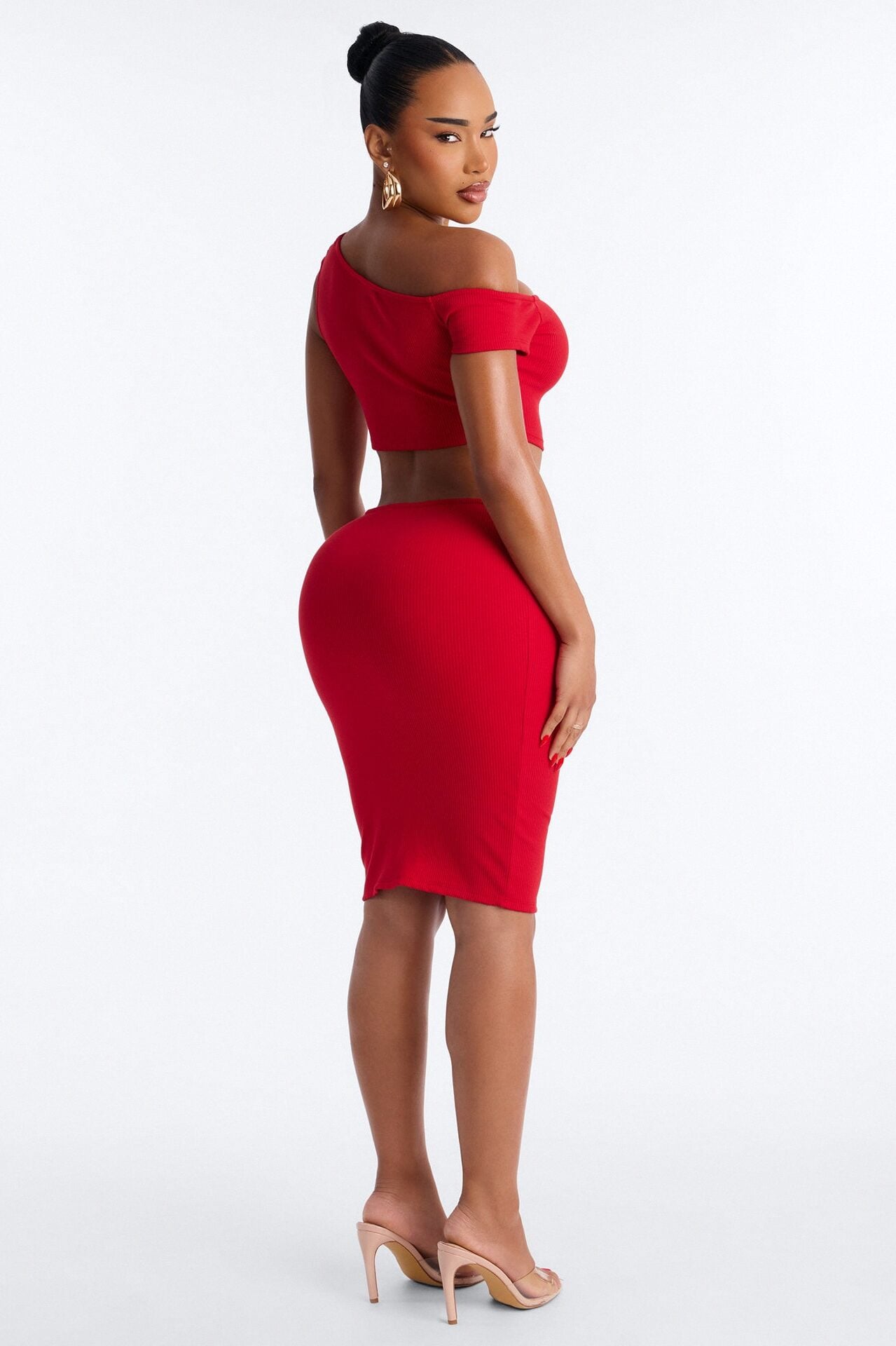 Scarlett Snatched Low Rise Skirt Set - Red image 4