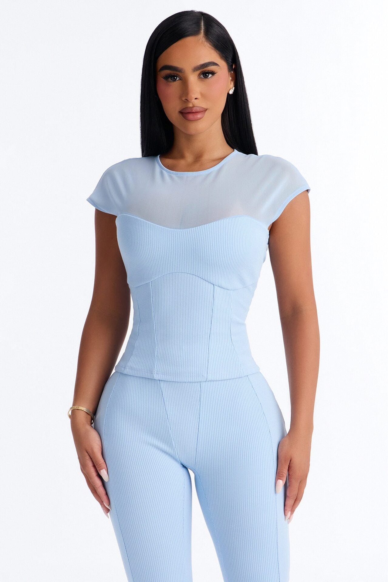 Scarlett Snatched Pant Set - Light Blue image 2