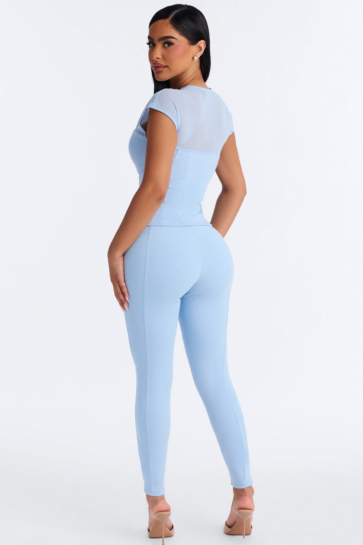 Scarlett Snatched Pant Set - Light Blue image 4