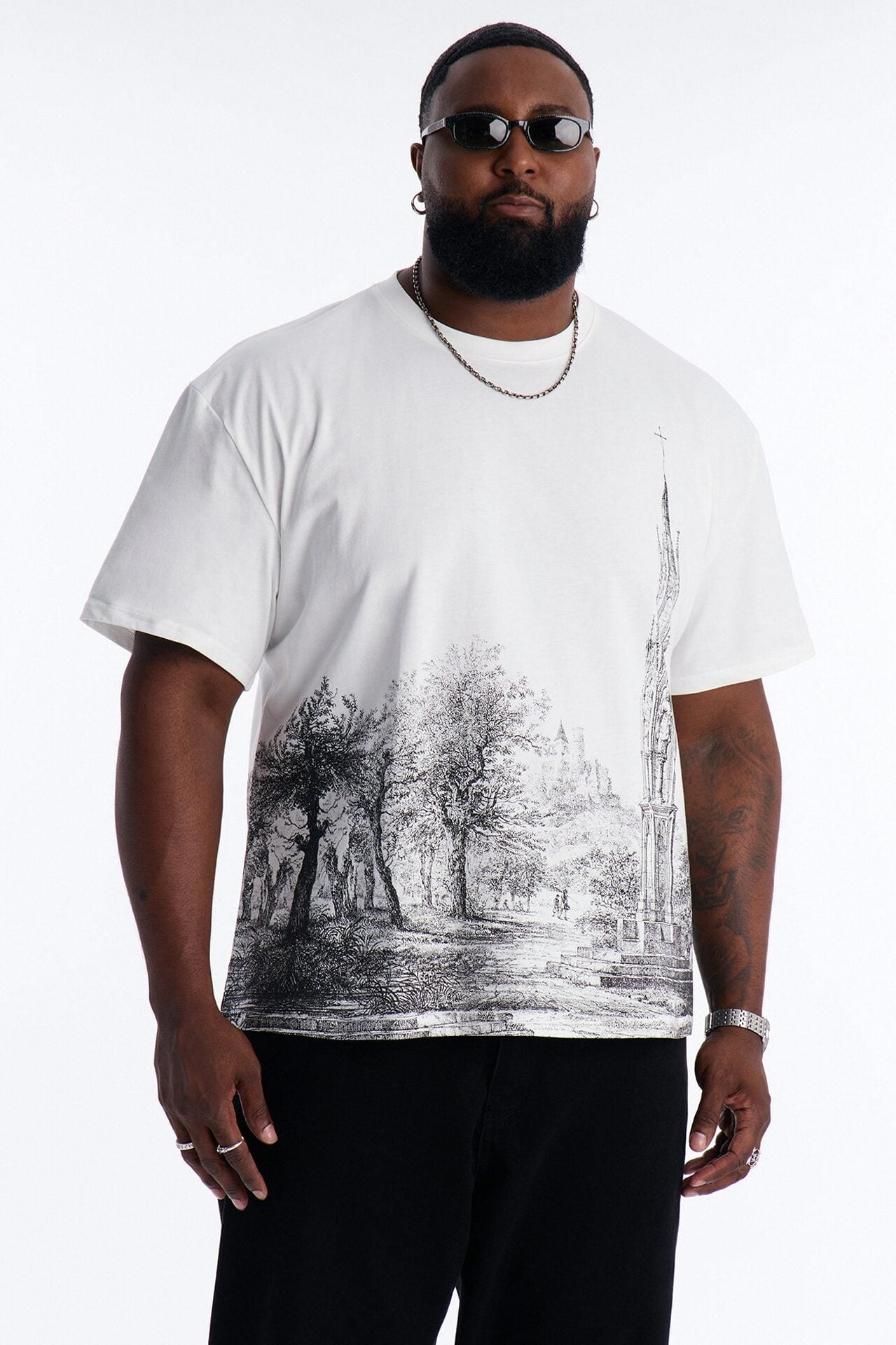 Hero's Expedition Oversized Short Sleeve Tee - White image 5