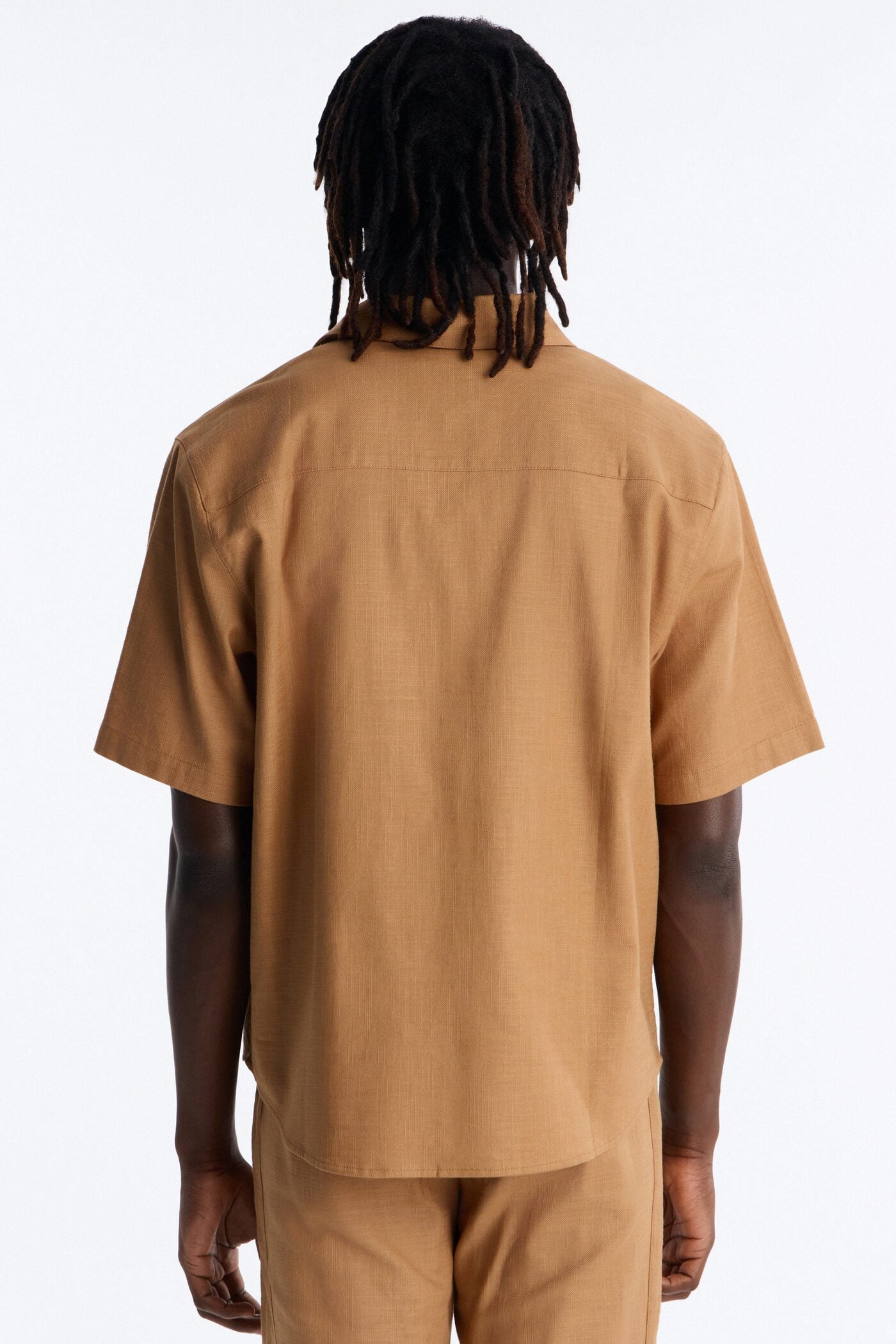 Relaxed Sunward Coast Linen Button Up Shirt - Brown image 4