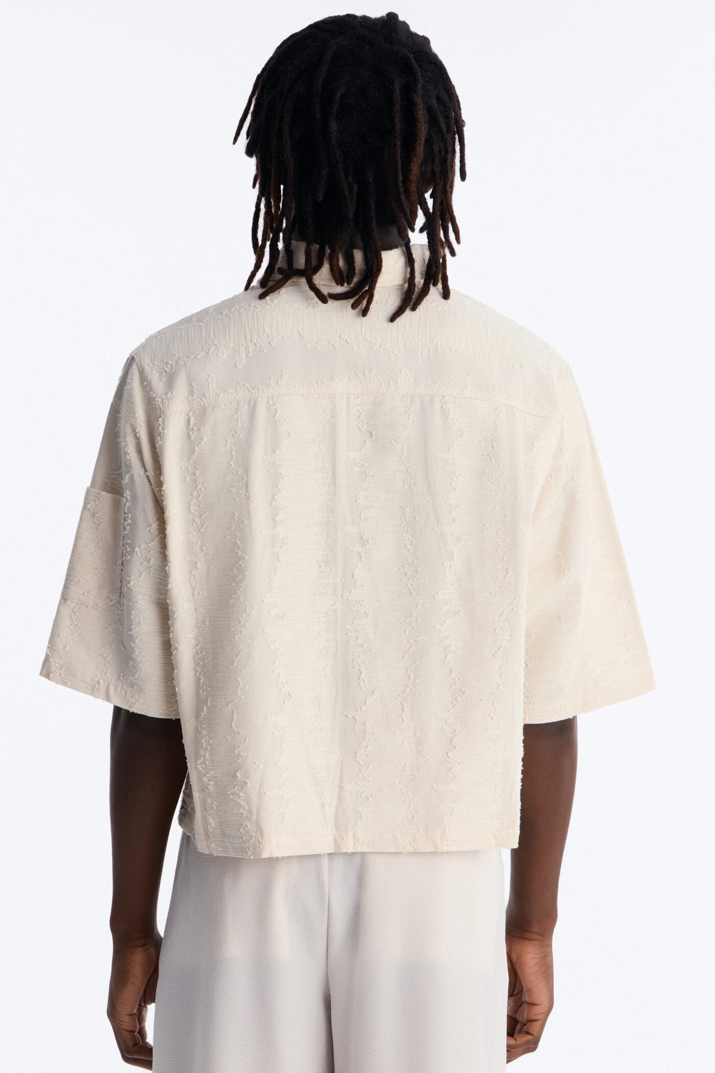 Cropped Sands Of Time Button Up Shirt - Oatmeal image 4
