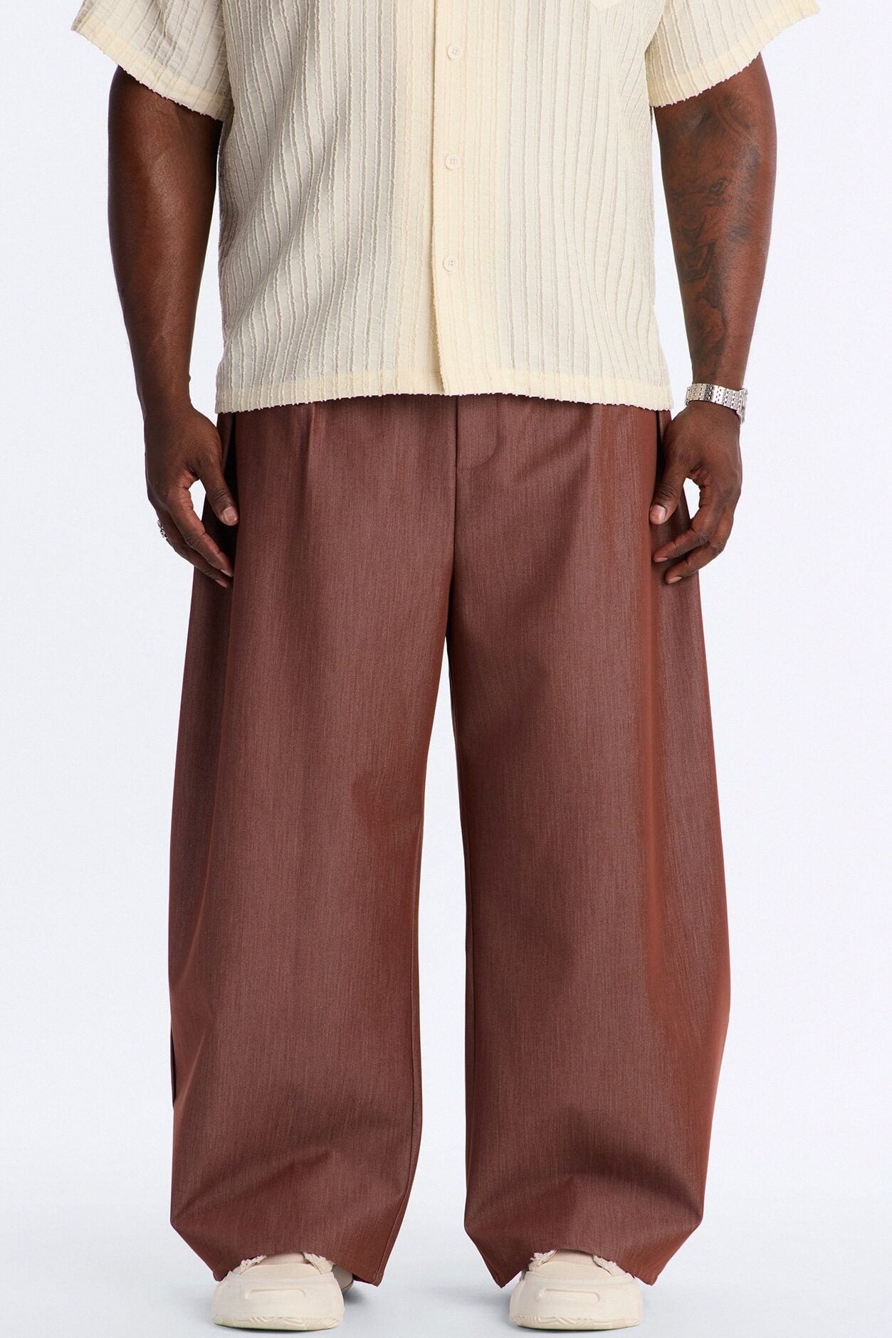 Barrel Bold Flow Trousers - Brown image 5