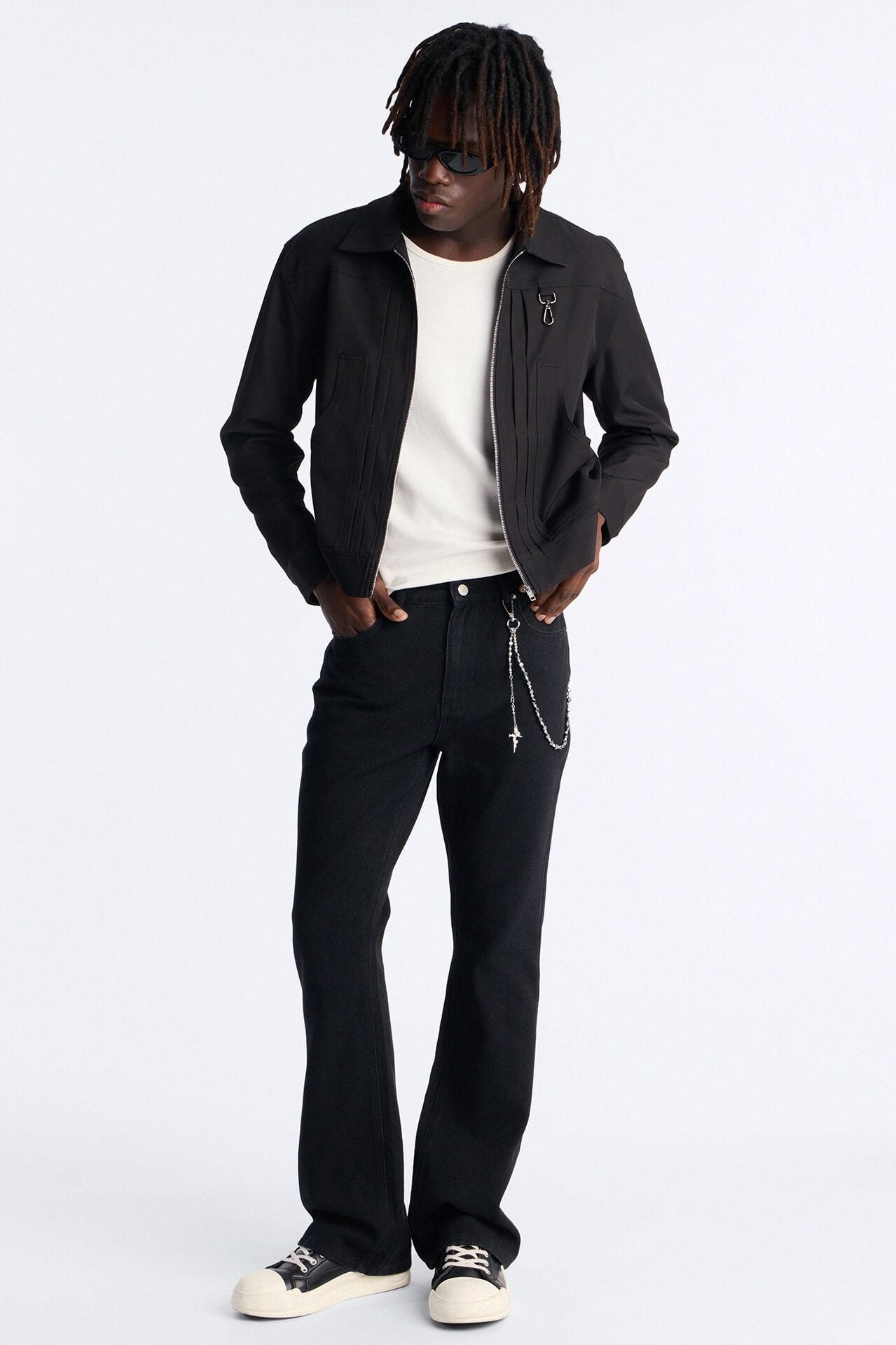 Routine Stacked Skinny Flare Jean - Black image 2