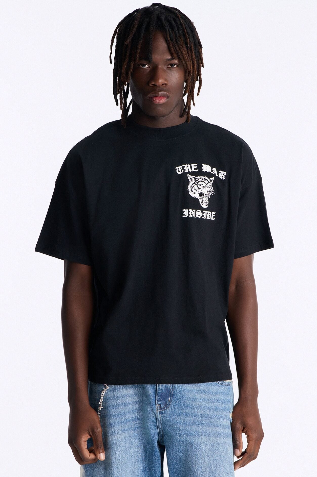 The War Inside Boxy Short Sleeve Tee - Black image 4