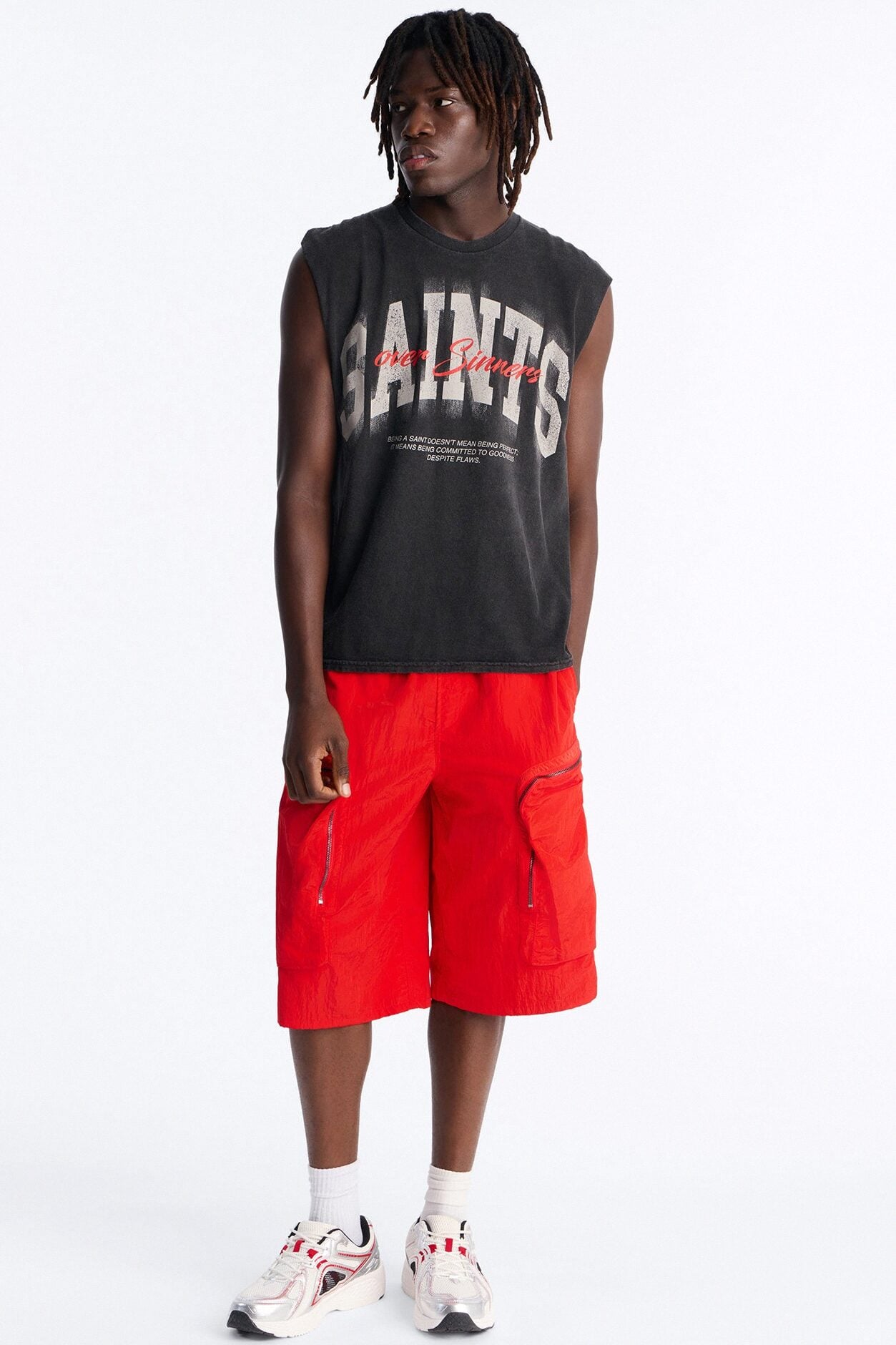 Saints Over Sinners Vintage Muscle Tee - Black image 2