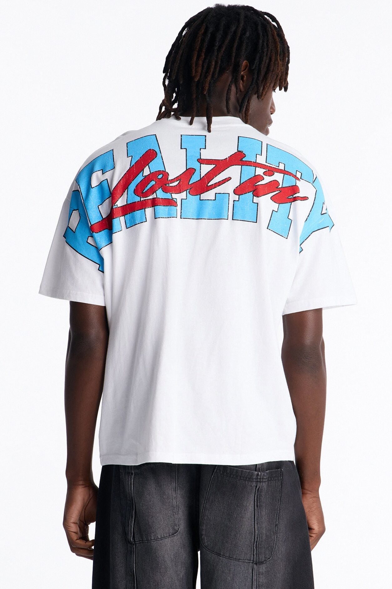 Lost In Reality Boxy Short Sleeve Tee - White image 4