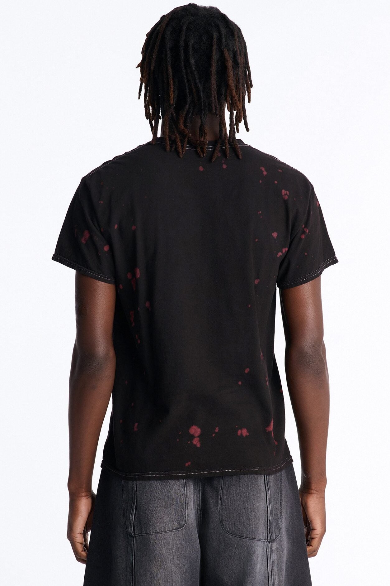 Whitney Houston Dyed Short Sleeve Tee - Black/Red image 4