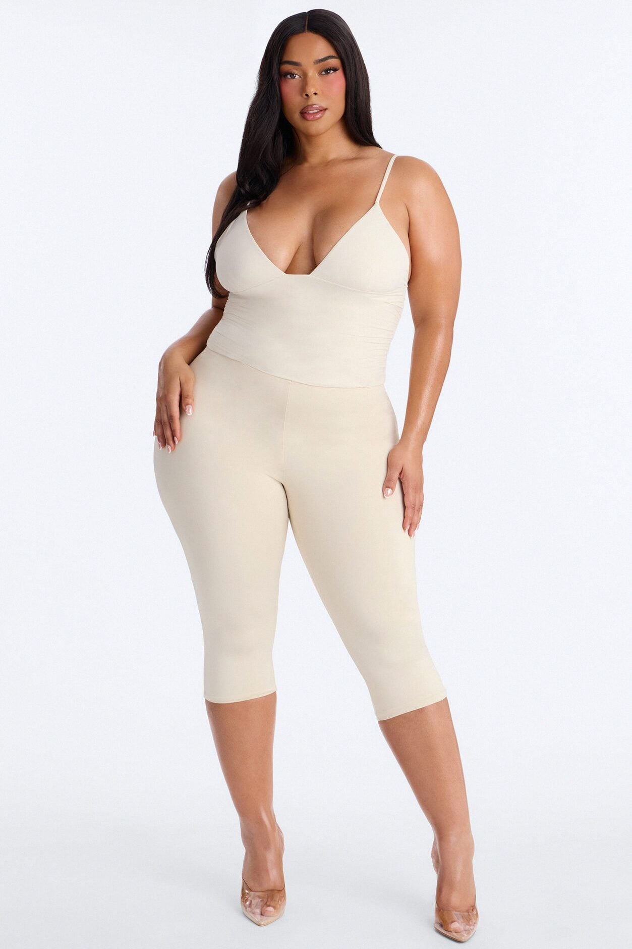 Second Skin Deep U Neck Cami - Bone image 4