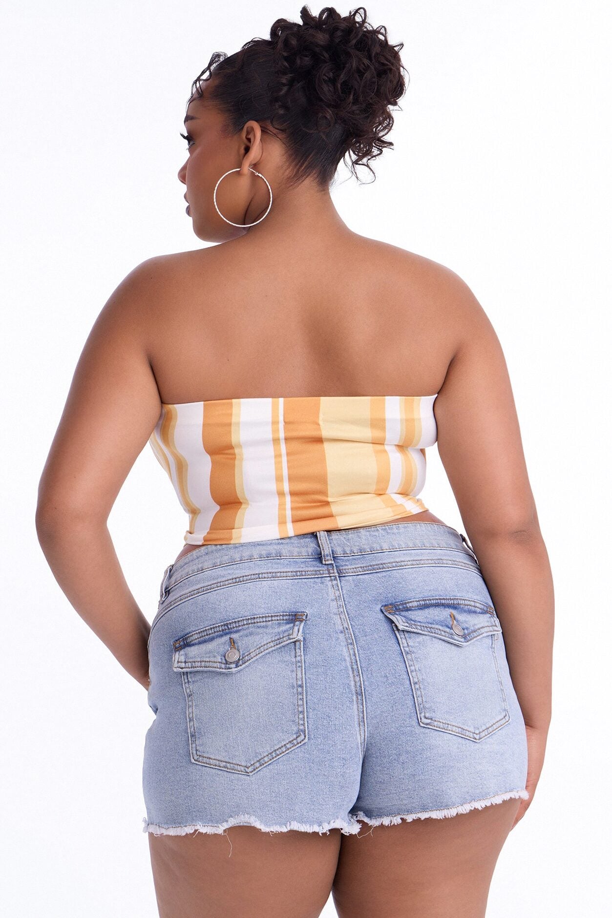 Lucky Number 27 Striped Tube Top - Orange image 8