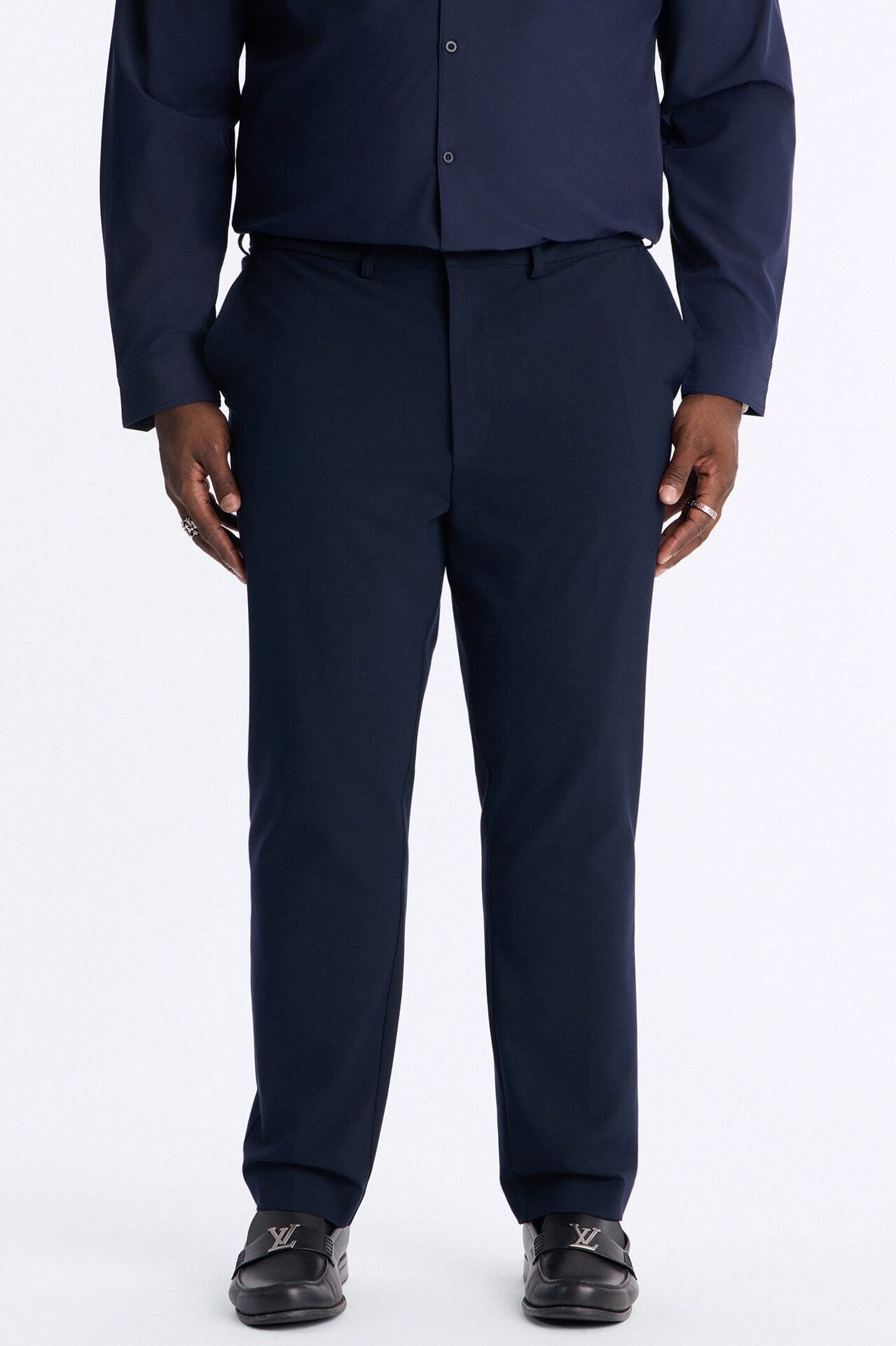 Windsor Luxe Slim Trouser - Navy image 5