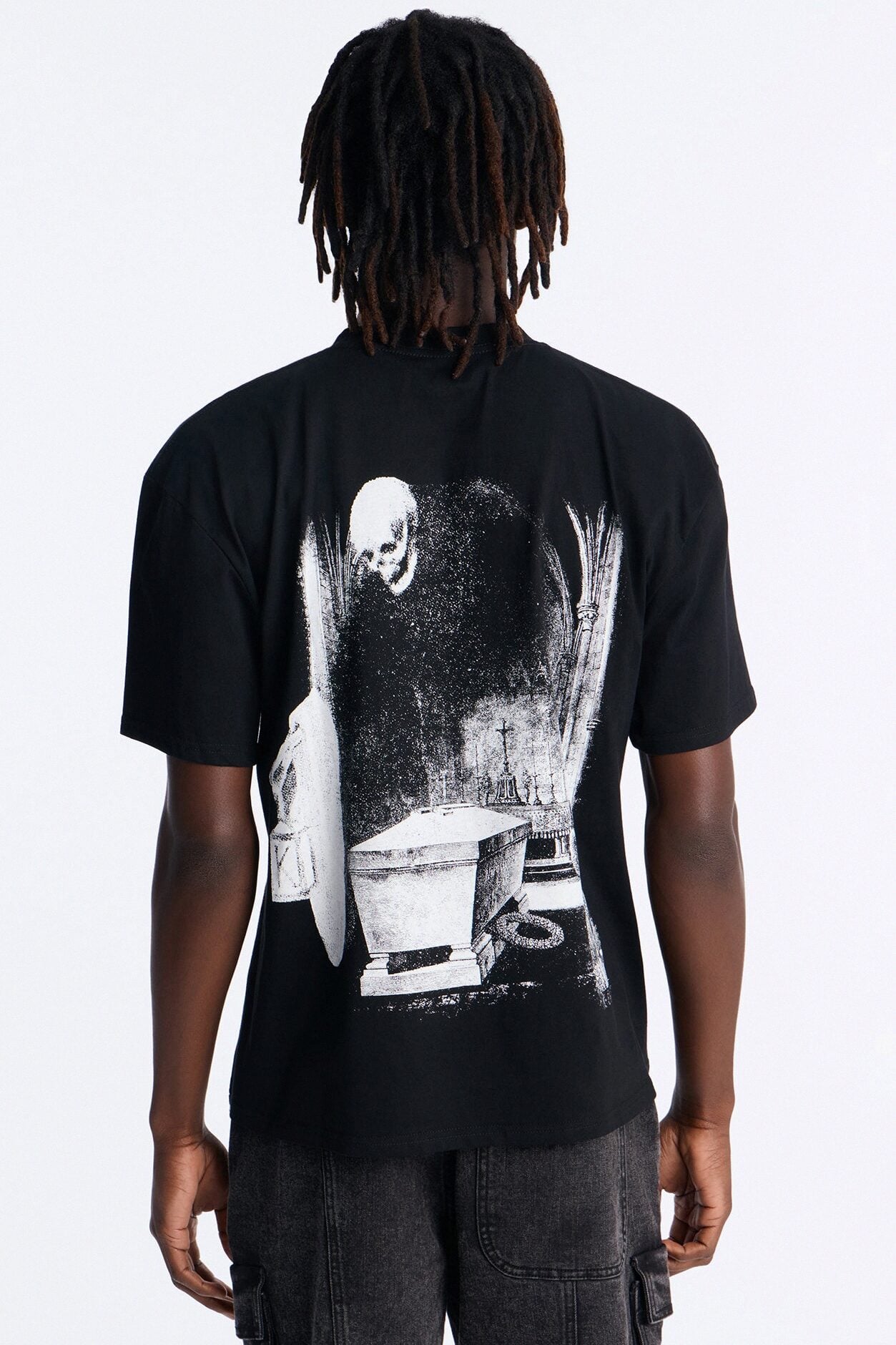 Looming Death Oversized Short Sleeve Tee - Black image 4