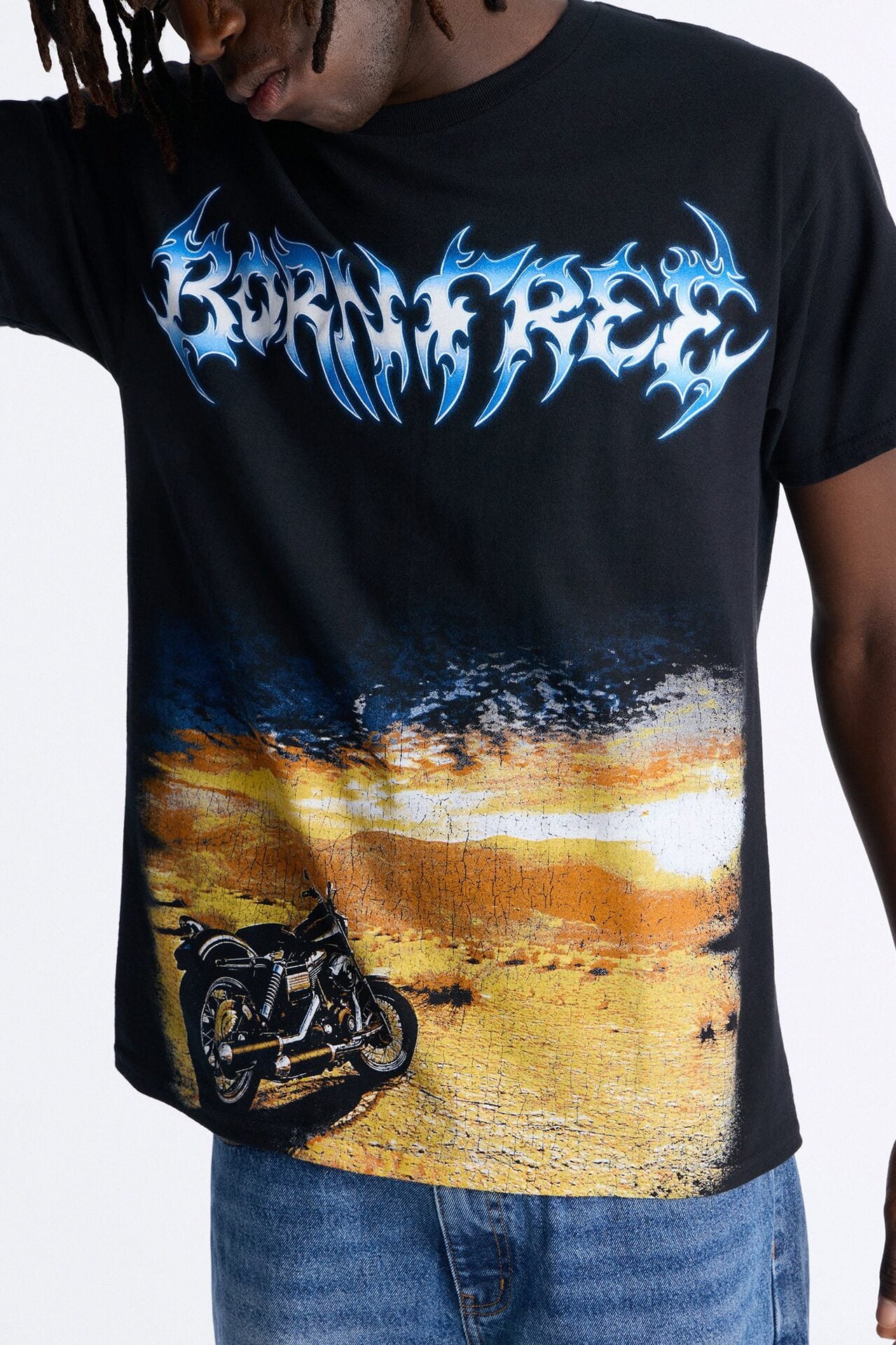 Born Free Oversized Short Sleeve Tee - Black image 3