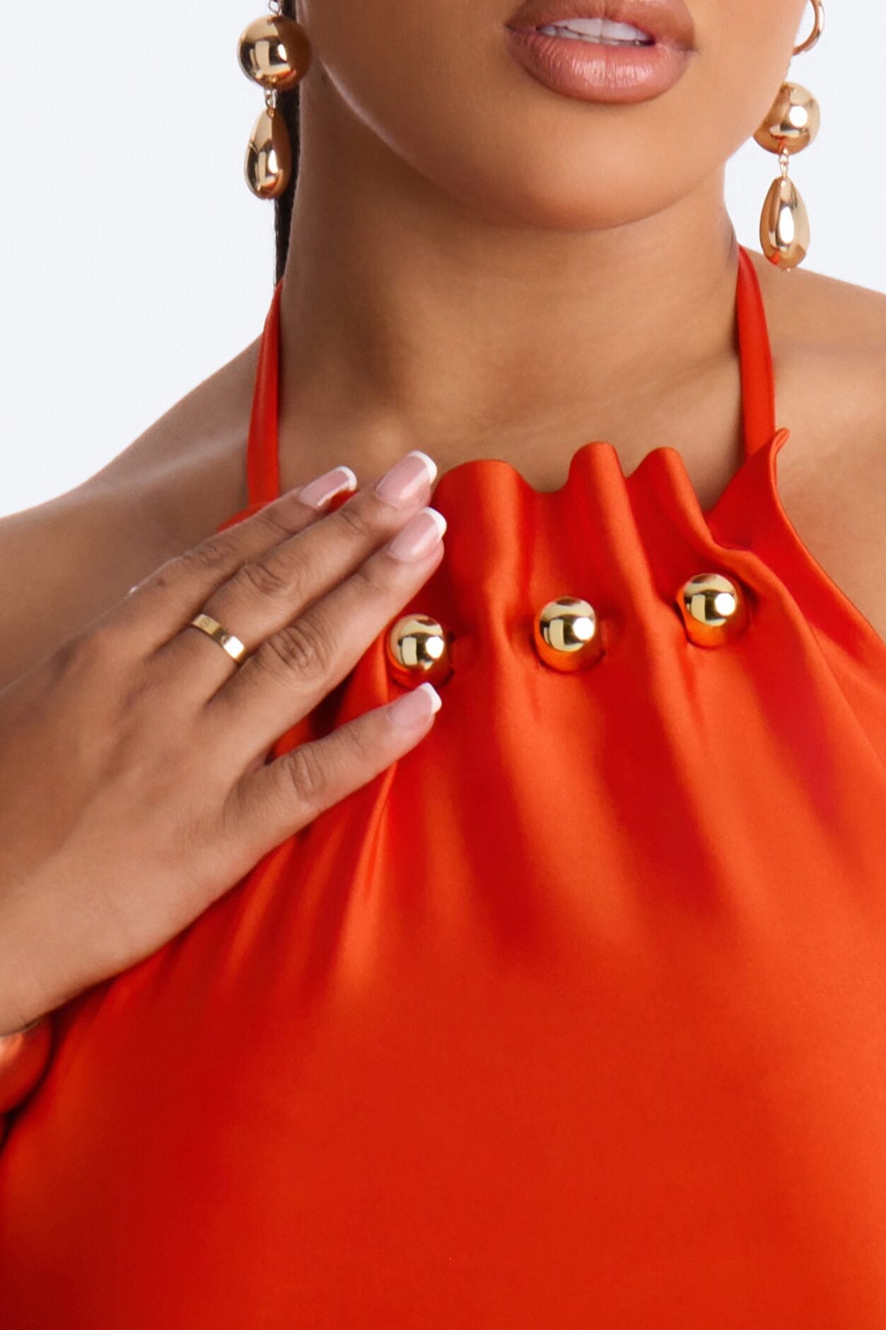 Solara Halter Maxi Dress - Orange image 7