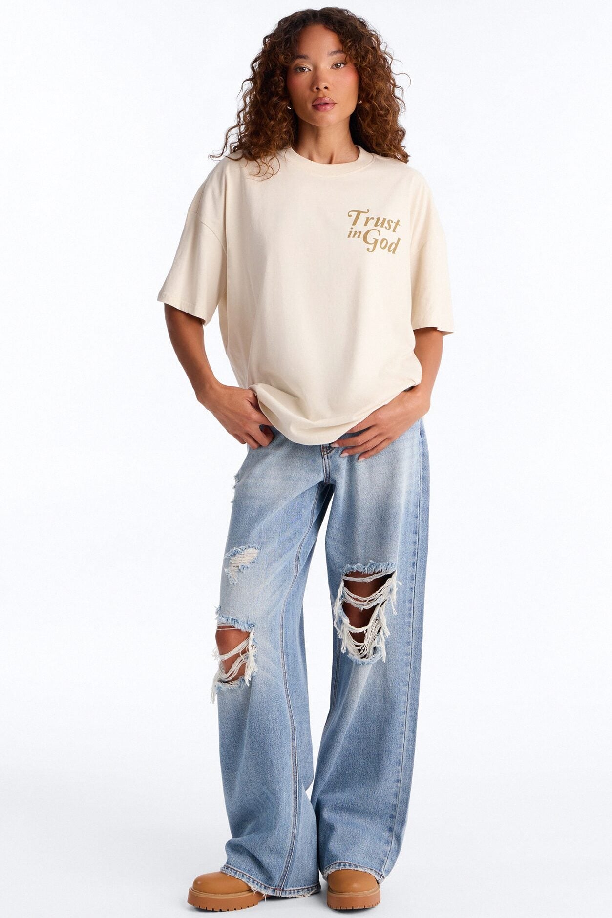 Trust In God Tee - Off White image 3