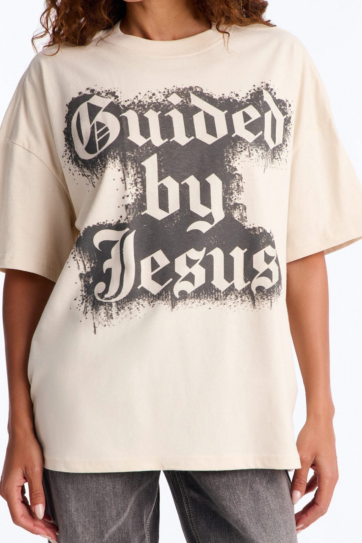 Guided By Jesus T-Shirt - Off White image 3