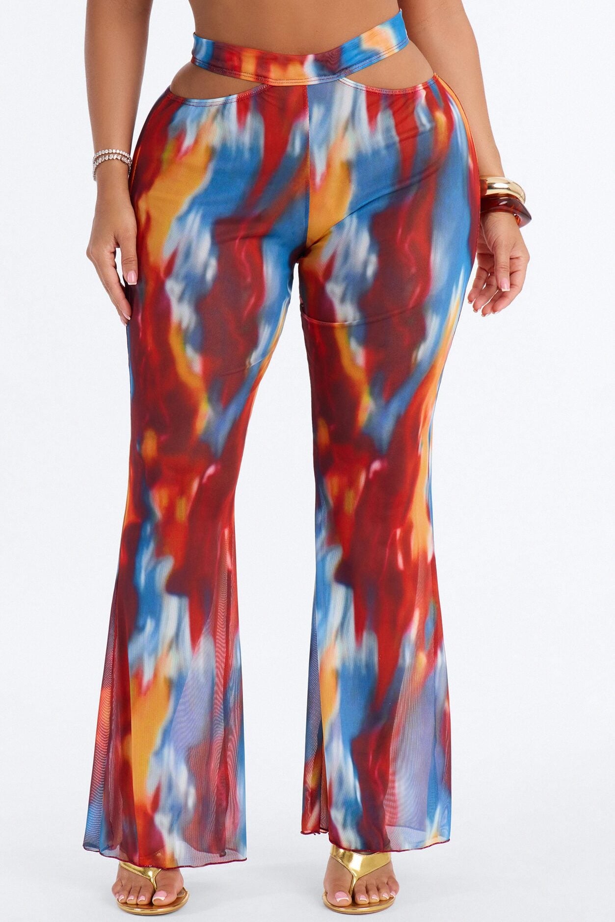 Body Talk Swim Cover Up Pants - Multi Color image 2