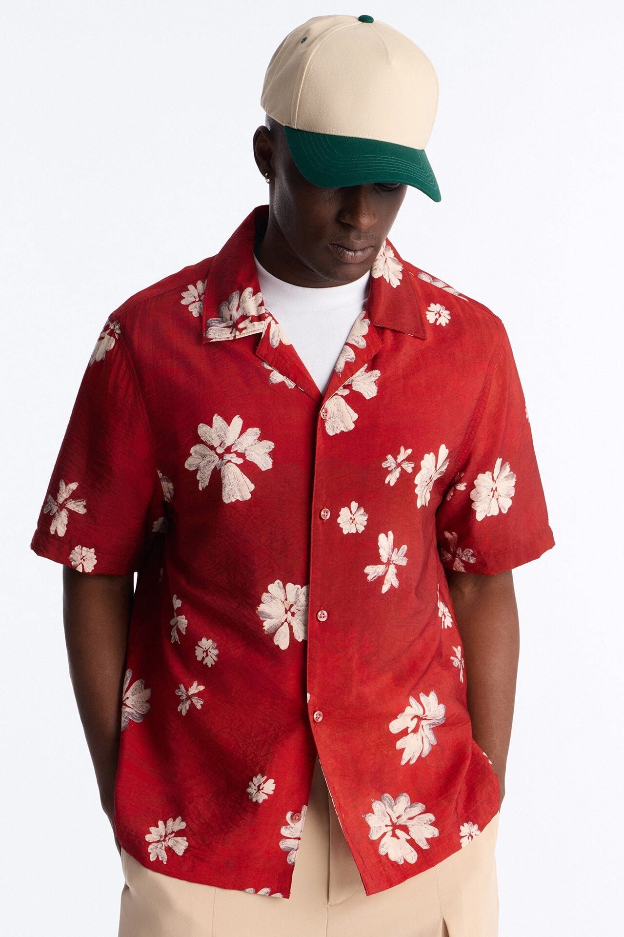 Floral Tennyson Button Up Shirt - Red/combo image 4
