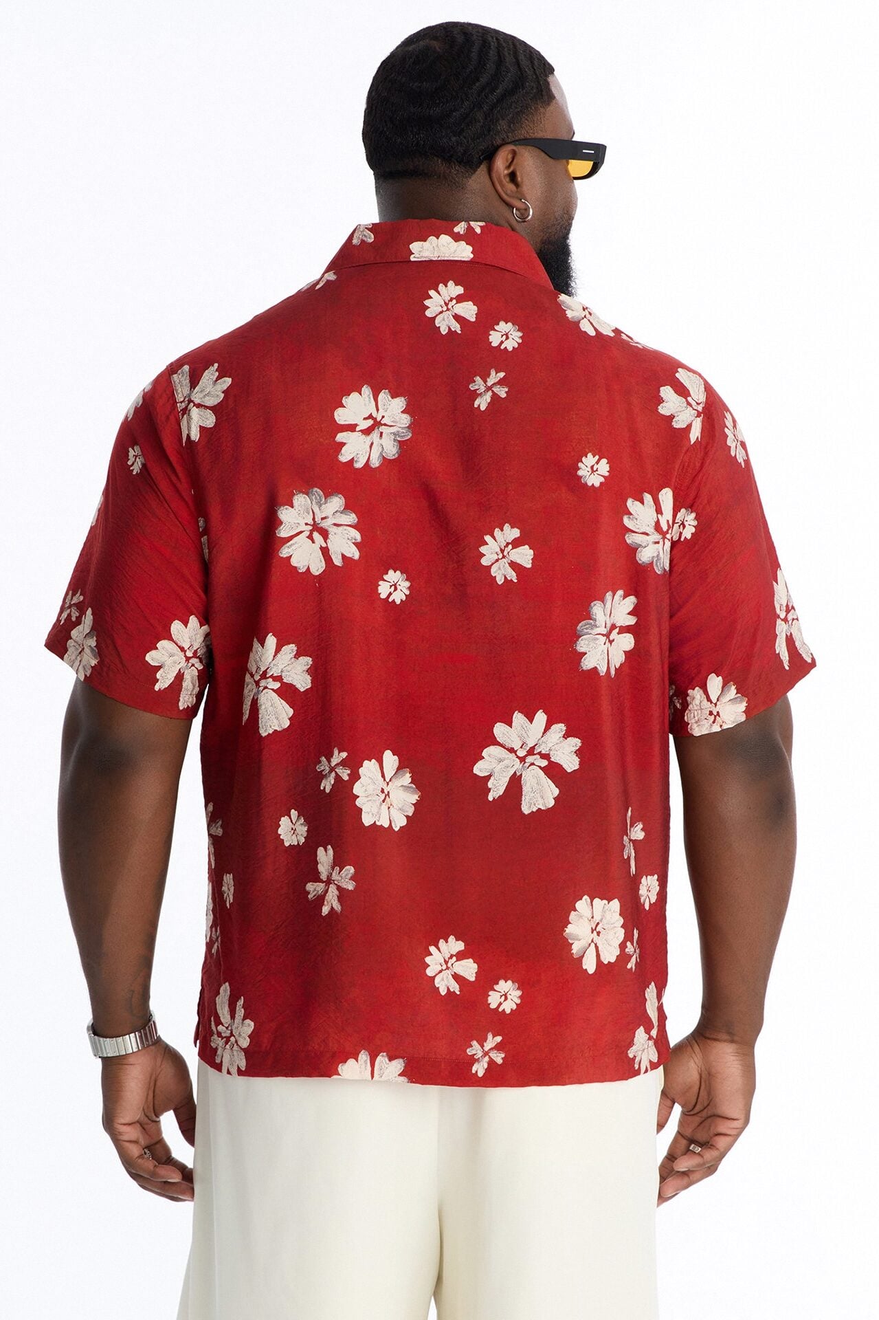 Floral Tennyson Button Up Shirt - Red/combo image 9