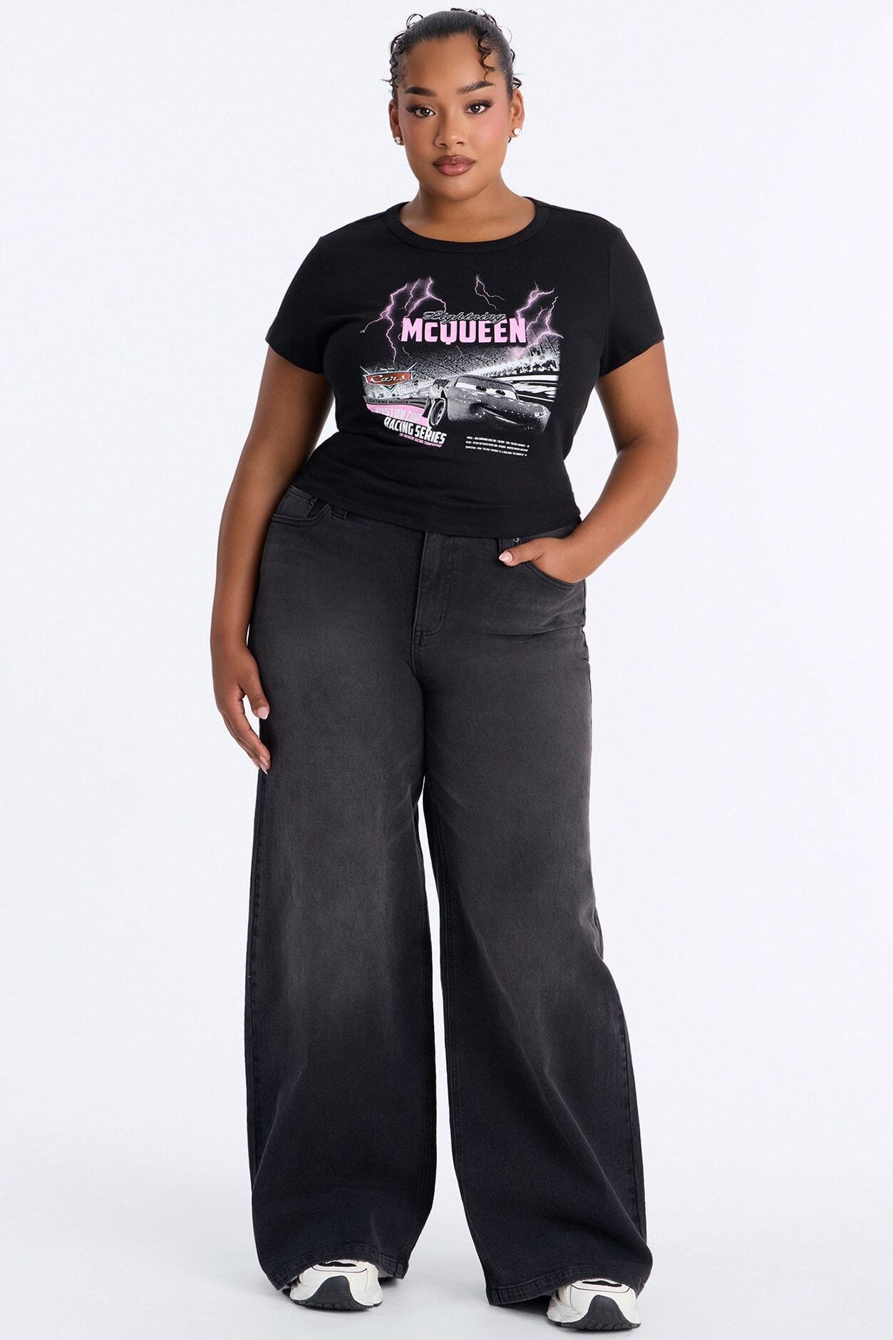 Cars Pink Lightening Baby Tee - Black image 6