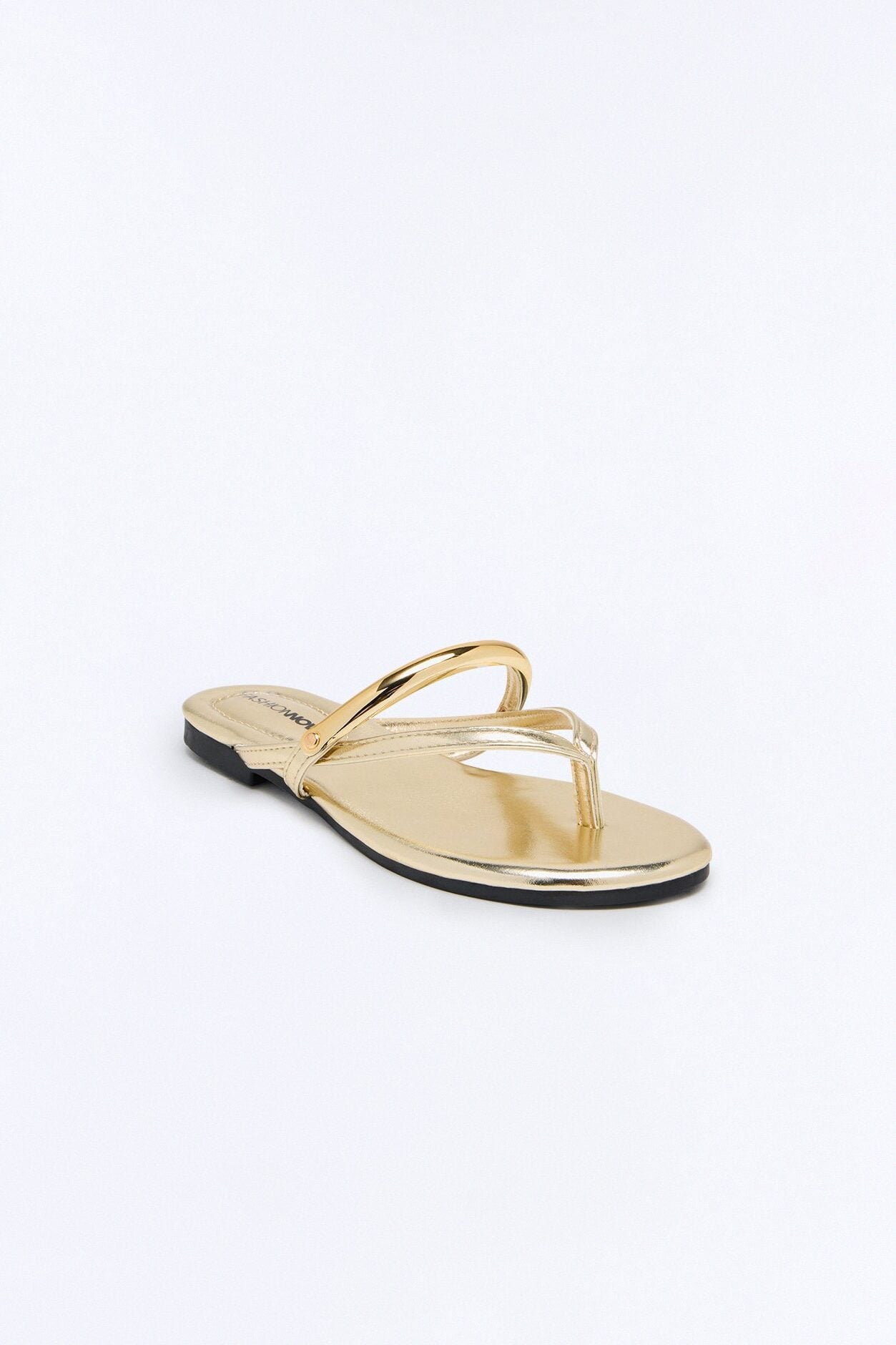 Kindly Hardware Flip Flops - Gold image 2