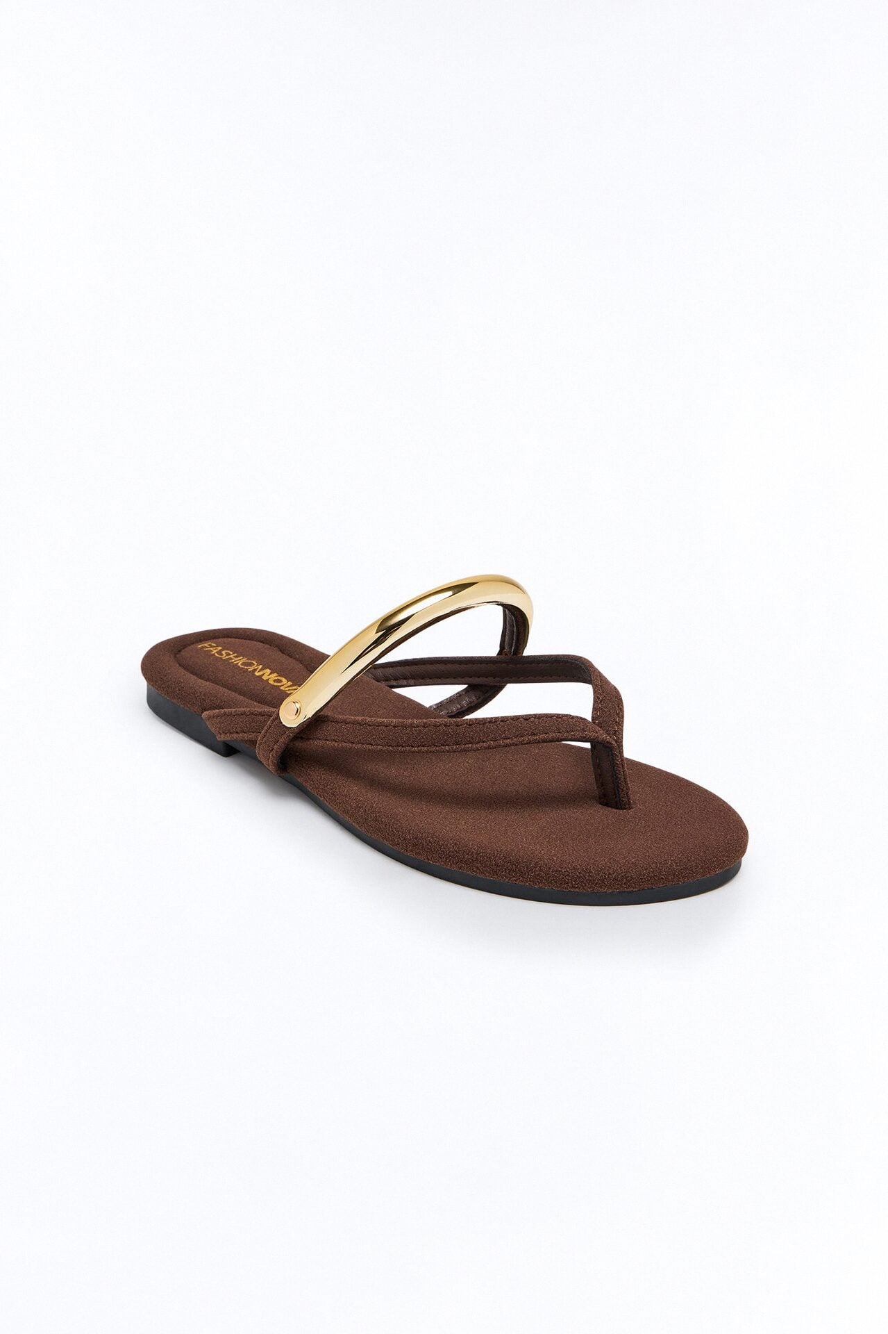 Kindly Hardware Flip Flops - Chocolate image 2