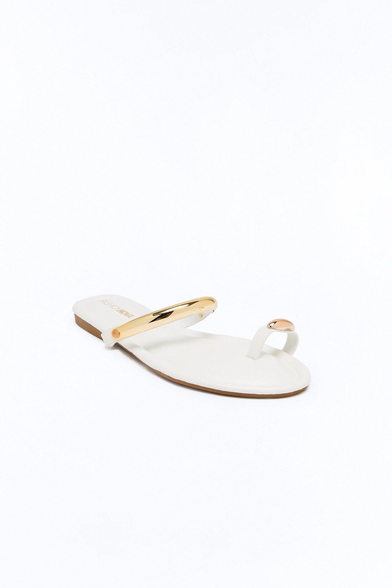 Tira Hardware Toe Ring Sandals - White image 2
