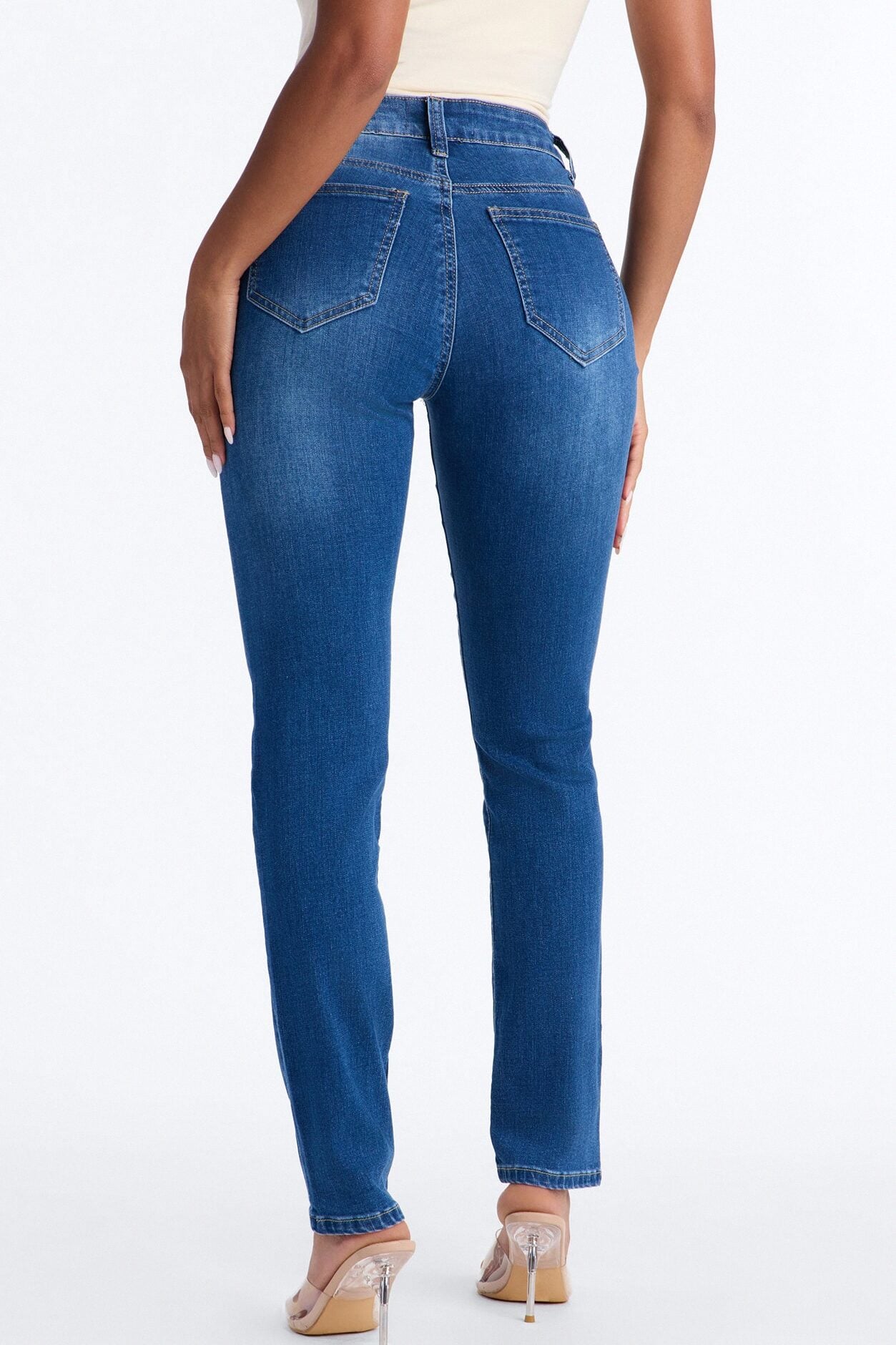 Never Settle High Rise Everyday Stretch Skinny Jeans - Medium Wash image 3