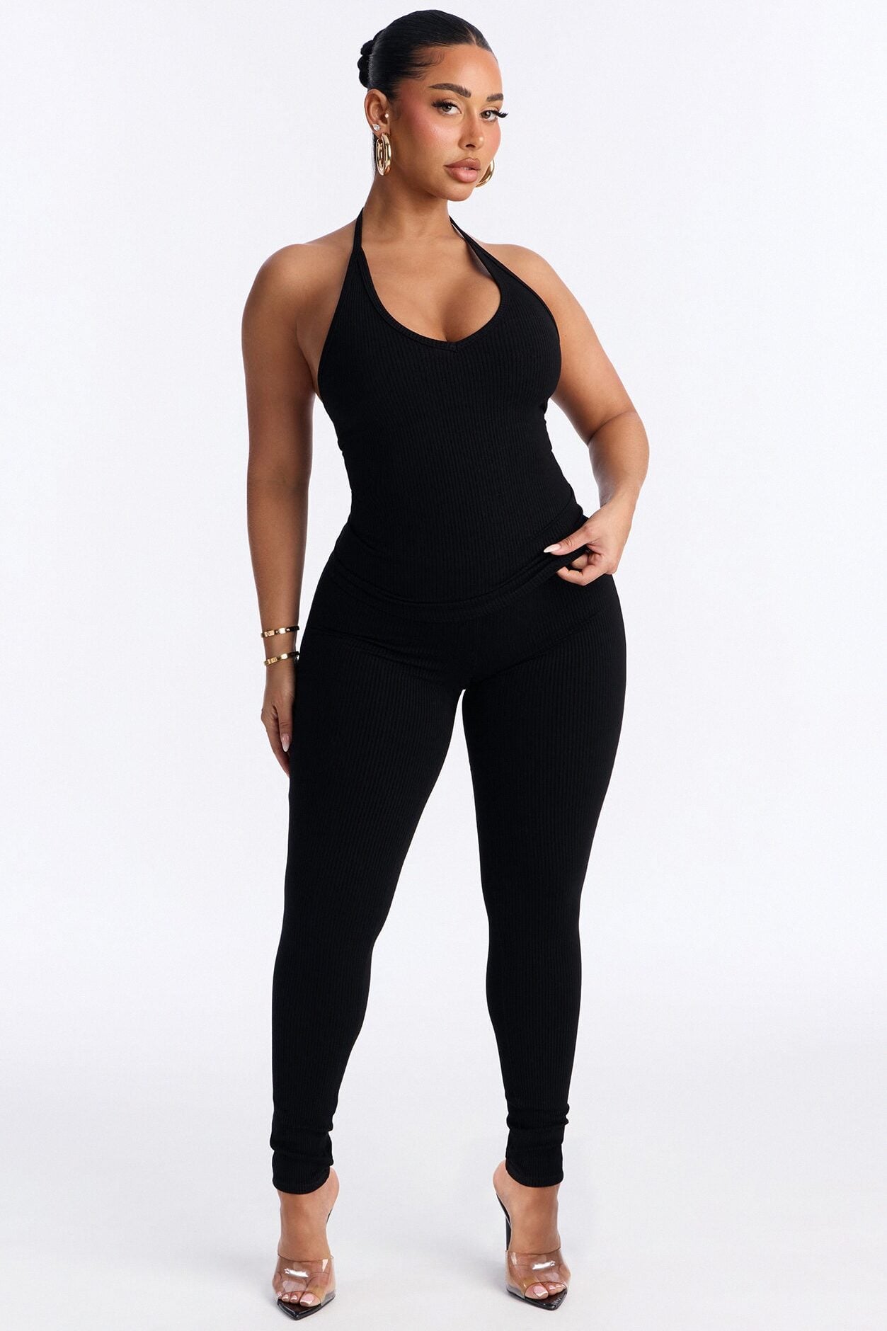 Gaia Snatched Tank Top - Black image 2