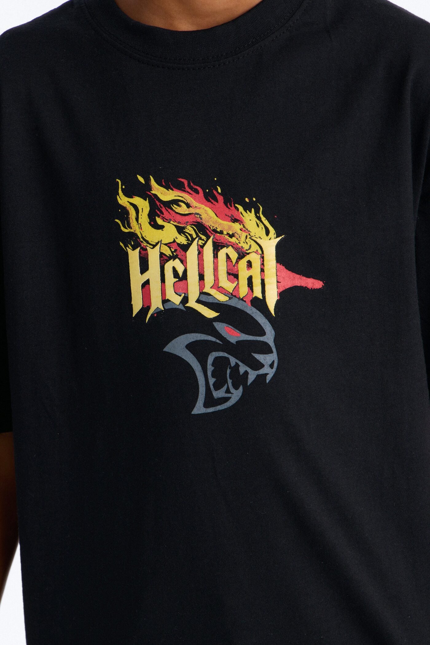 Mini Dodge Hellcat Born Bold Short Sleeve Tee - Black image 4