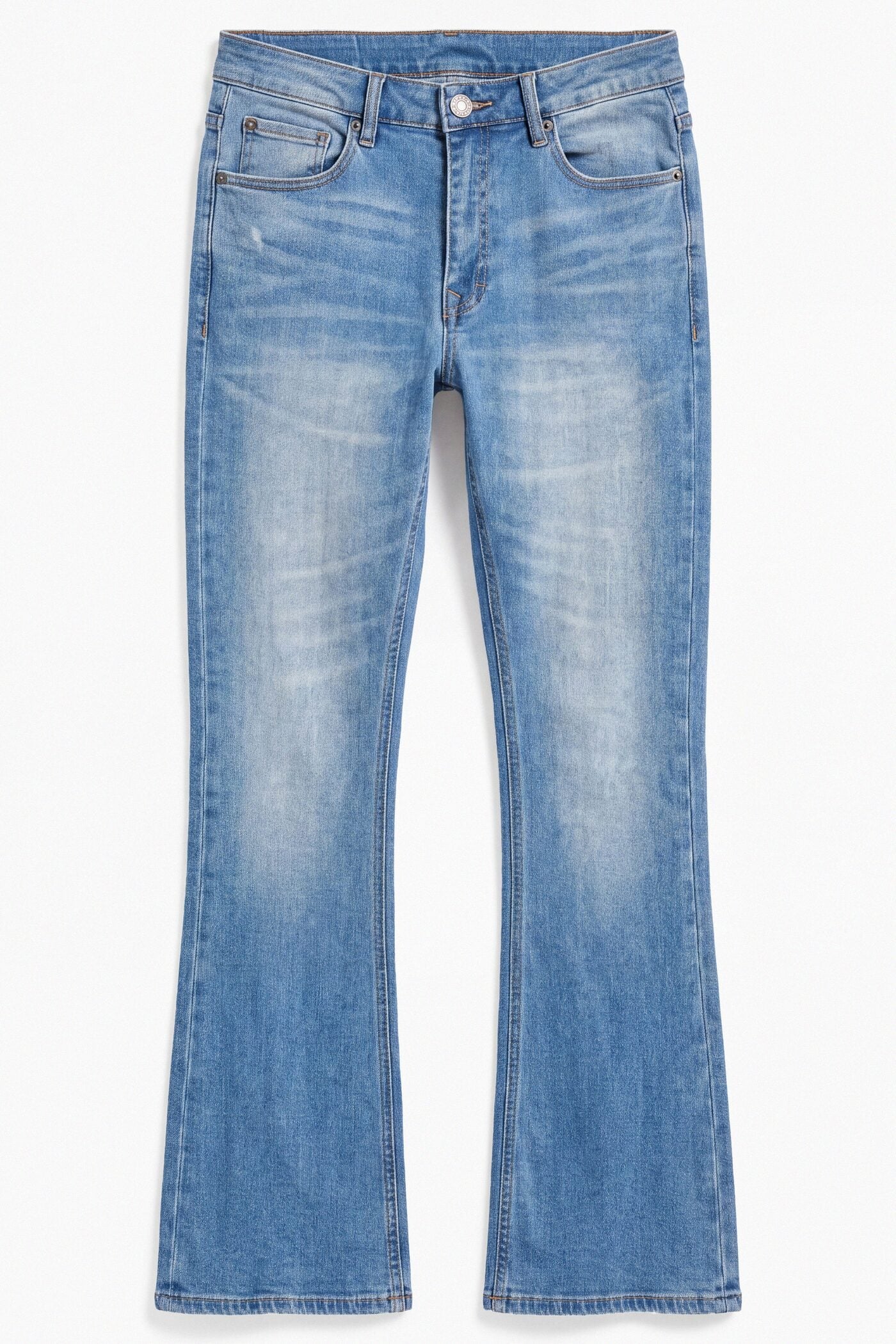 Essential Stacked Skinny Flare Stretch Jean - Medium Blue Wash image 3