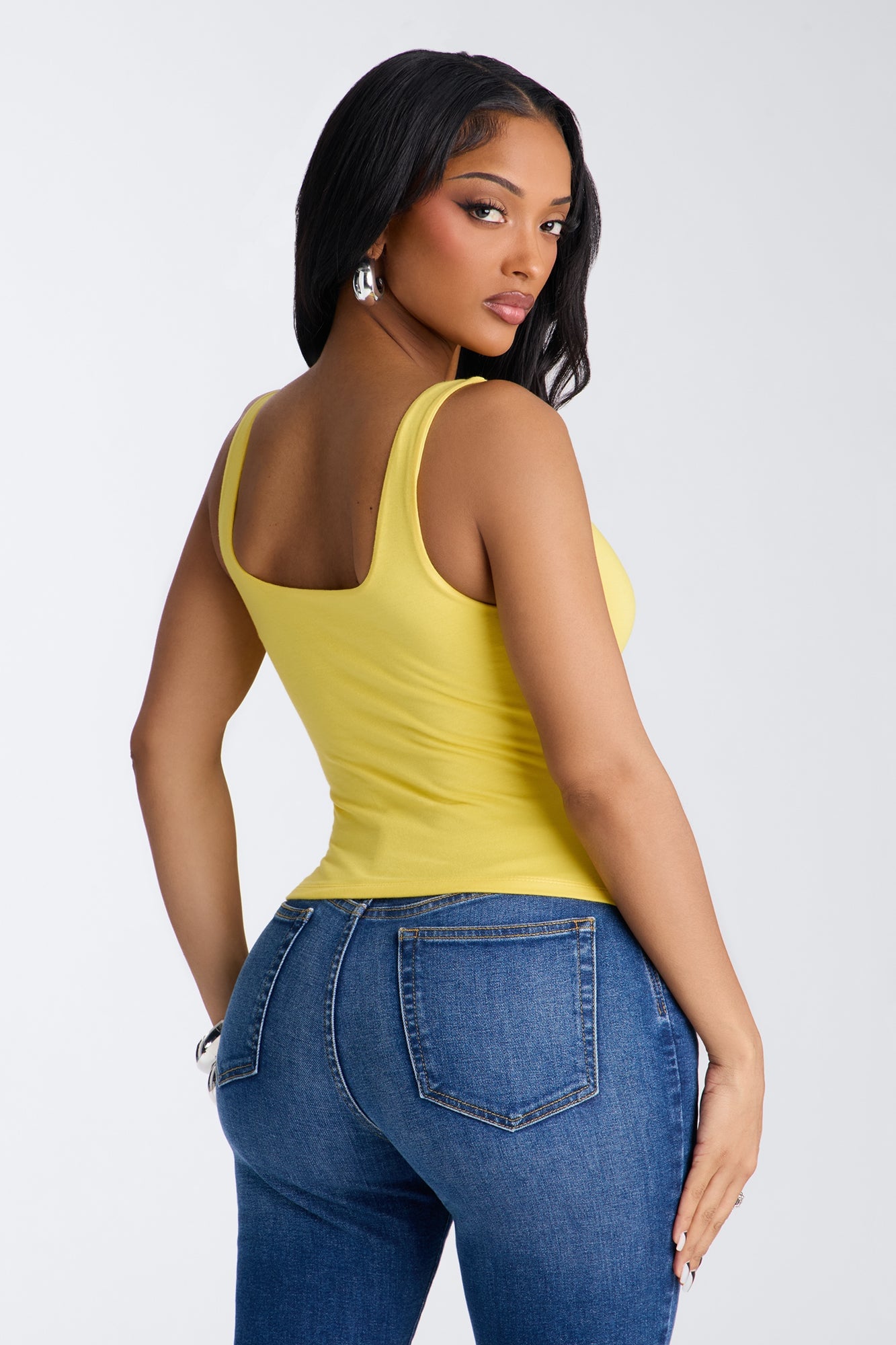 Tasmin Double Lined Tank Top - Yellow image 4
