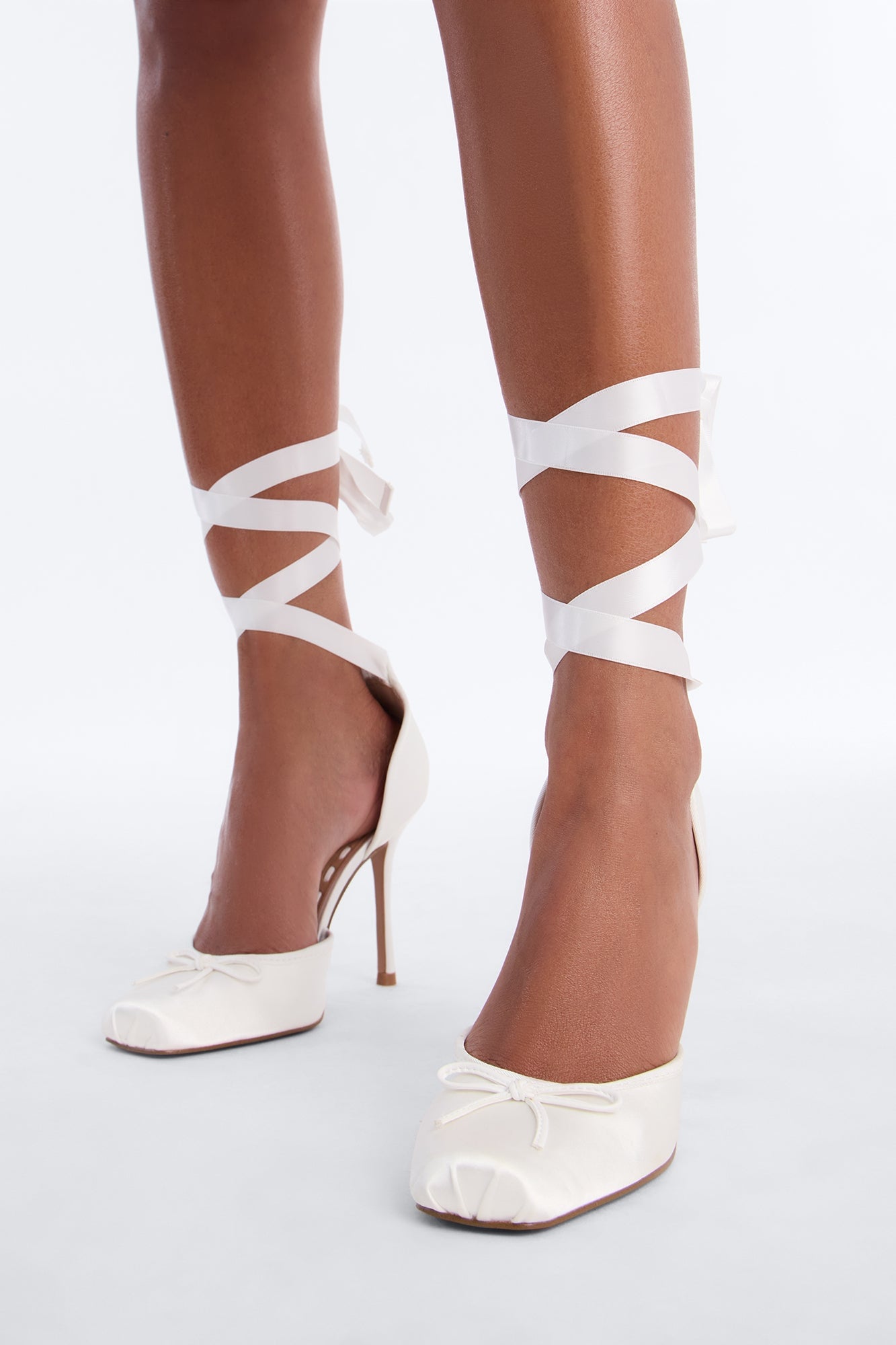 Steve Madden Larina Satin Pumps - Ivory image 1