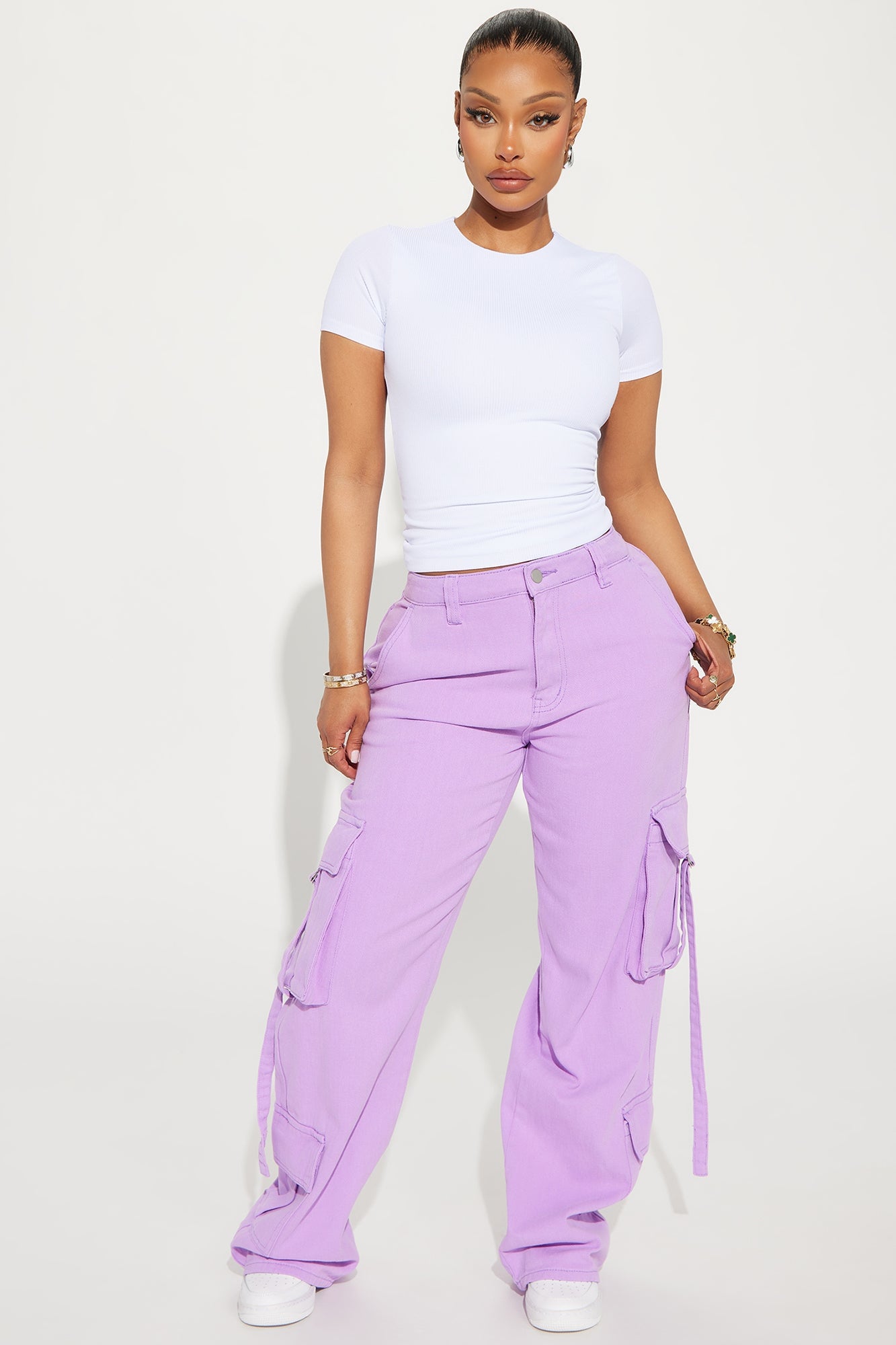 Chloe Crew Neck Short Sleeve Tee - White image 5