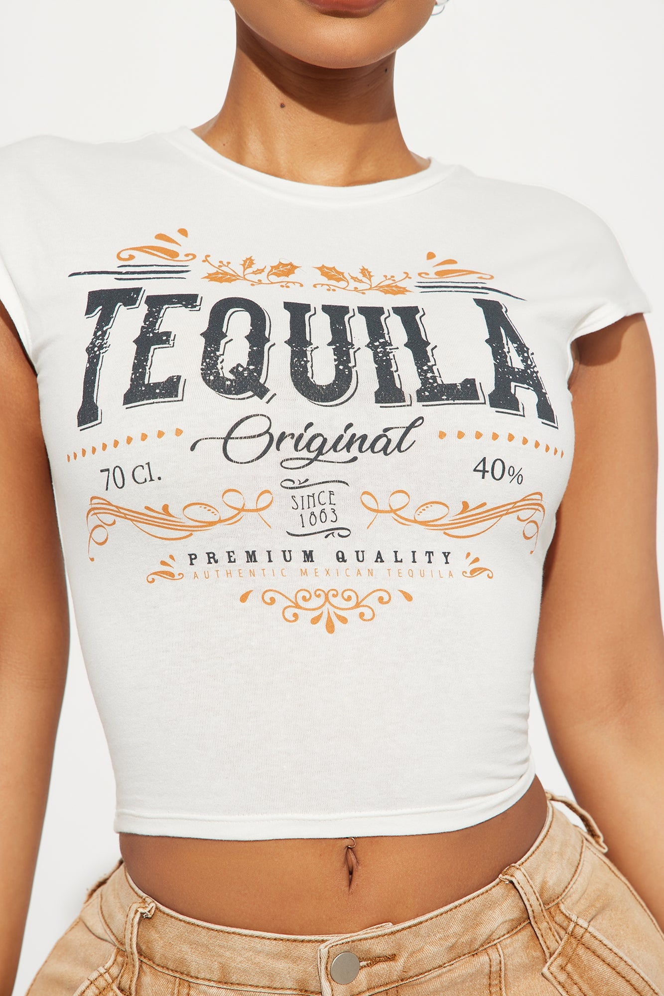 Tequila Taste Better With You Backless Tee - Ivory image 6
