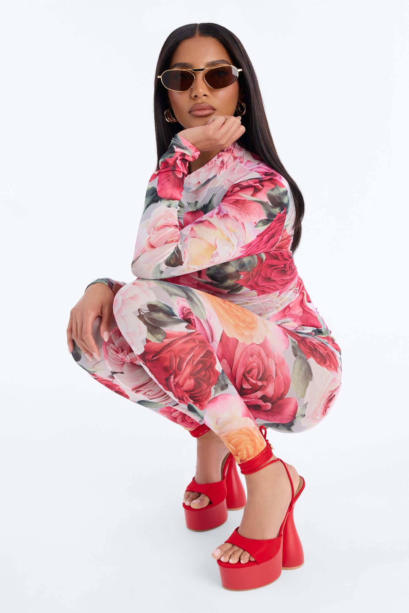 That's So Groovy Platform Heels - Red image 4