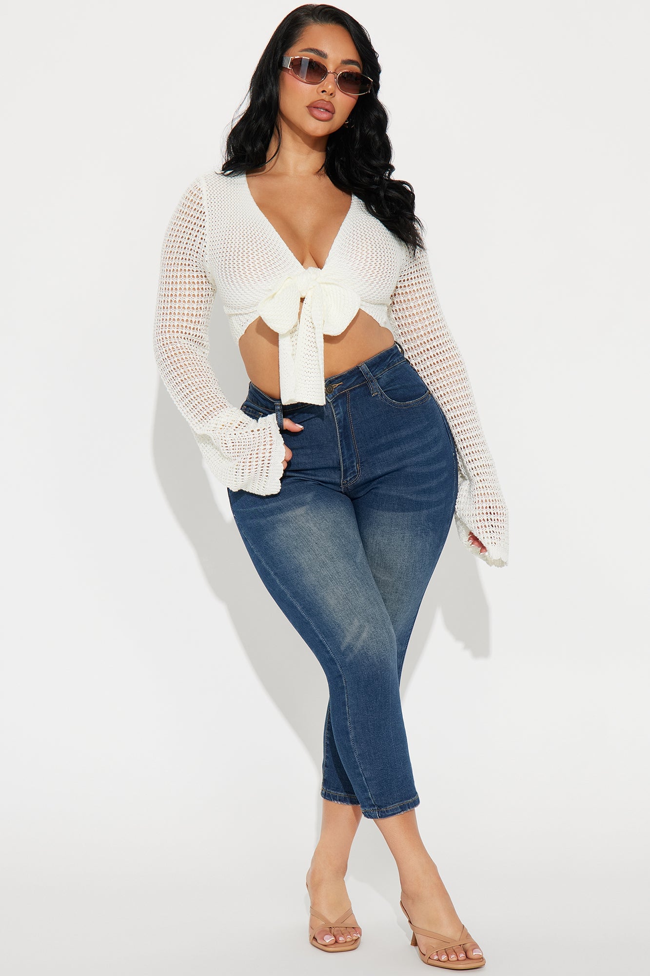 Sunny Paradise Crochet Top - White image 5