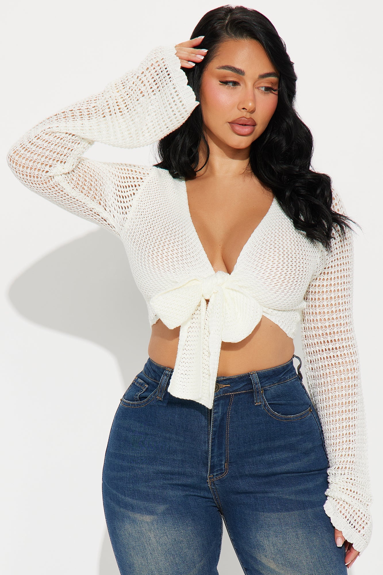 Sunny Paradise Crochet Top - White image 4
