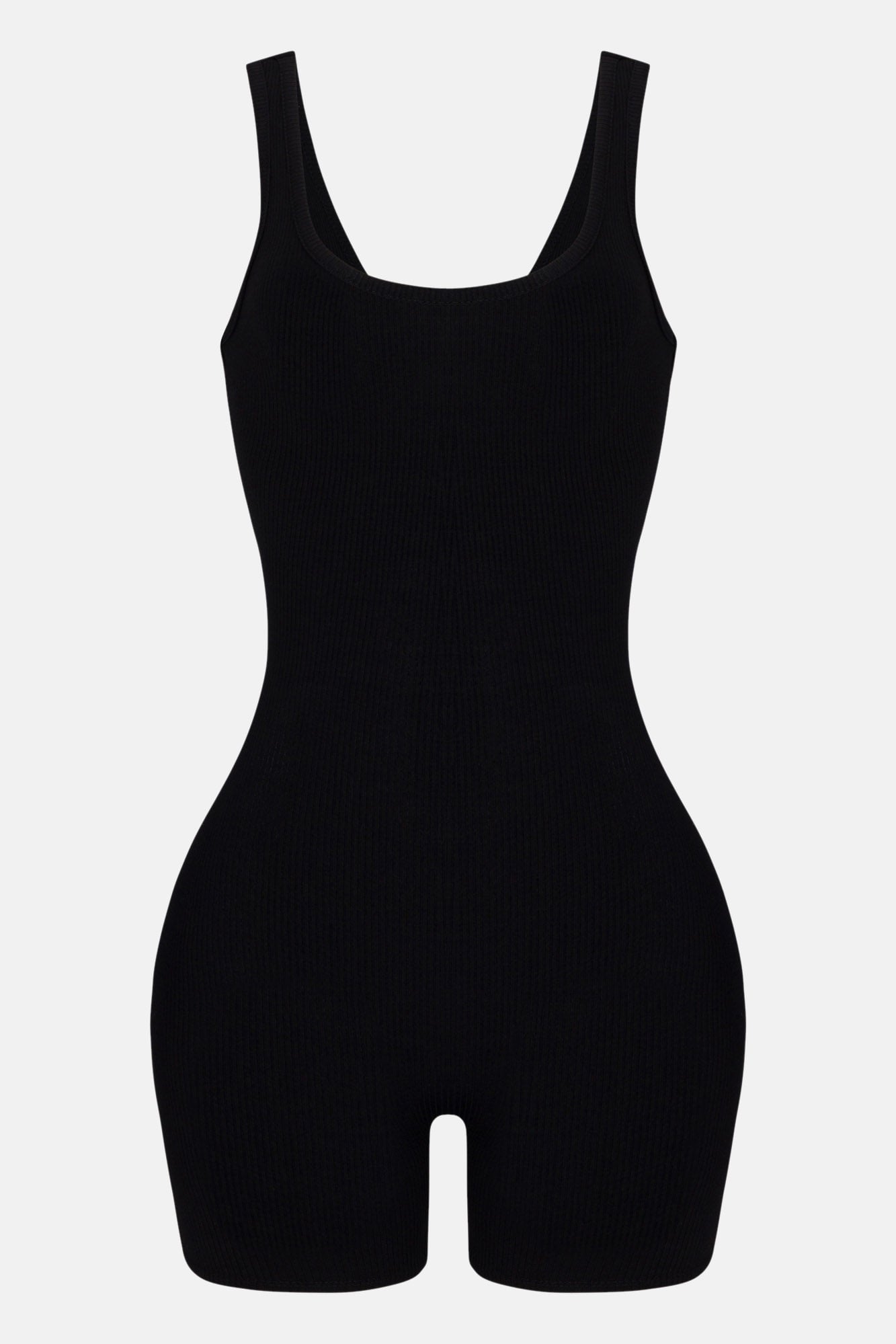 Naveah Scoop Neck Snatched Romper - Black image 6