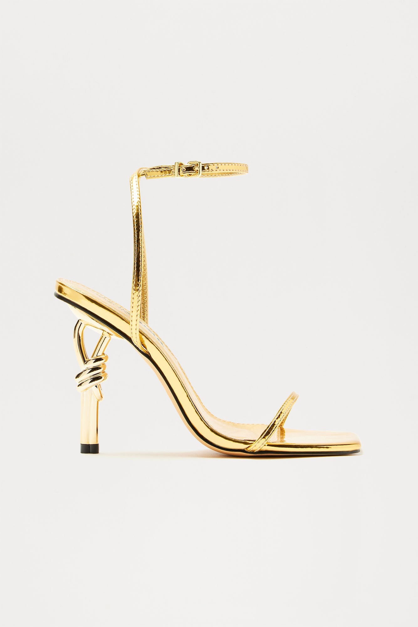 Ready Or Knot Heeled Sandals - Gold image 2