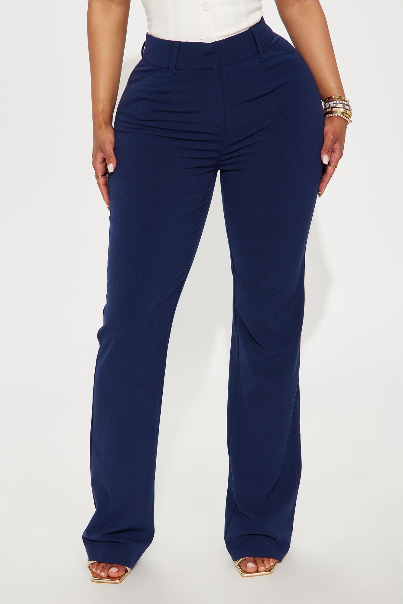 Tasha Dressy High Rise Pants - Navy image 5