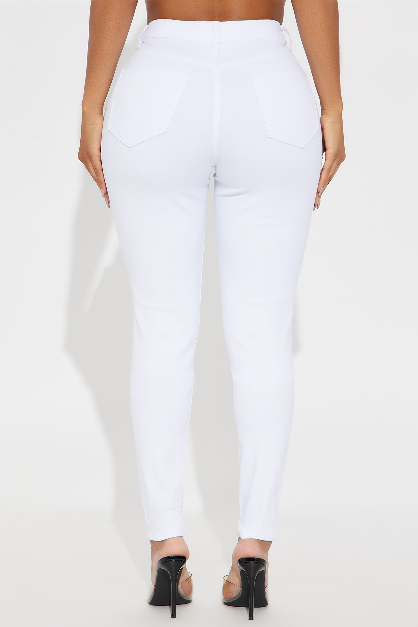 Tall Vibe Check Curvy Stretch Skinny Jeans - White image 6
