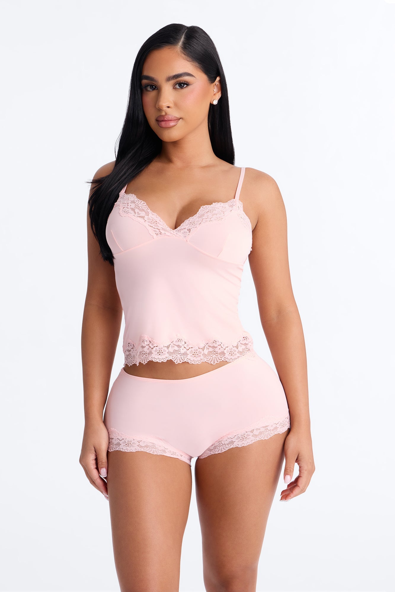 Sweet Dreams Tonight Cami Short Set - Blush image 5