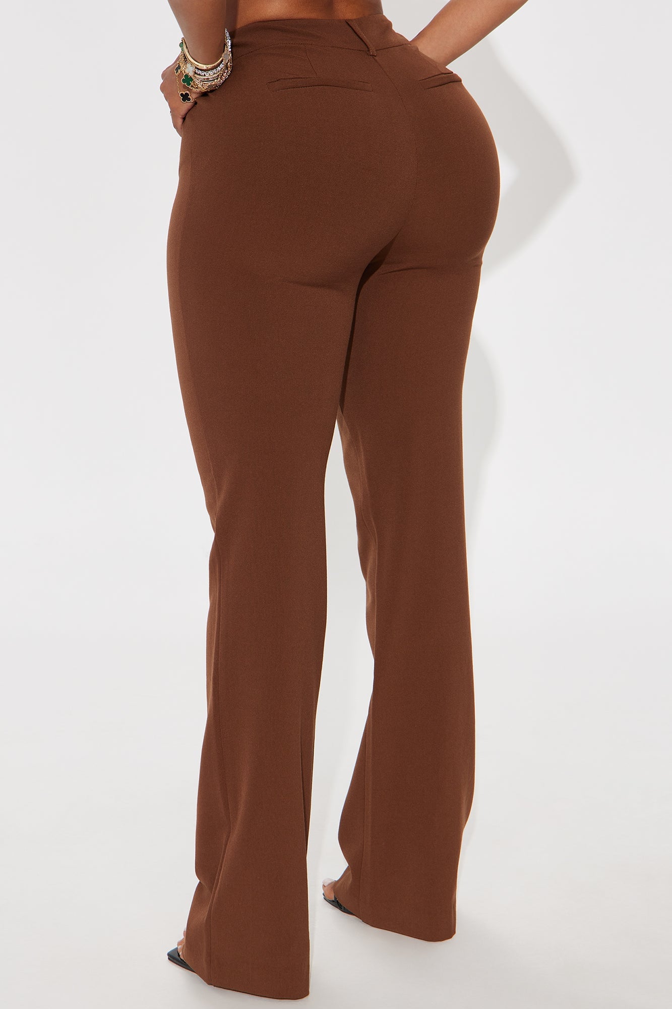 Tasha Dressy High Rise Pants - Brown image 6