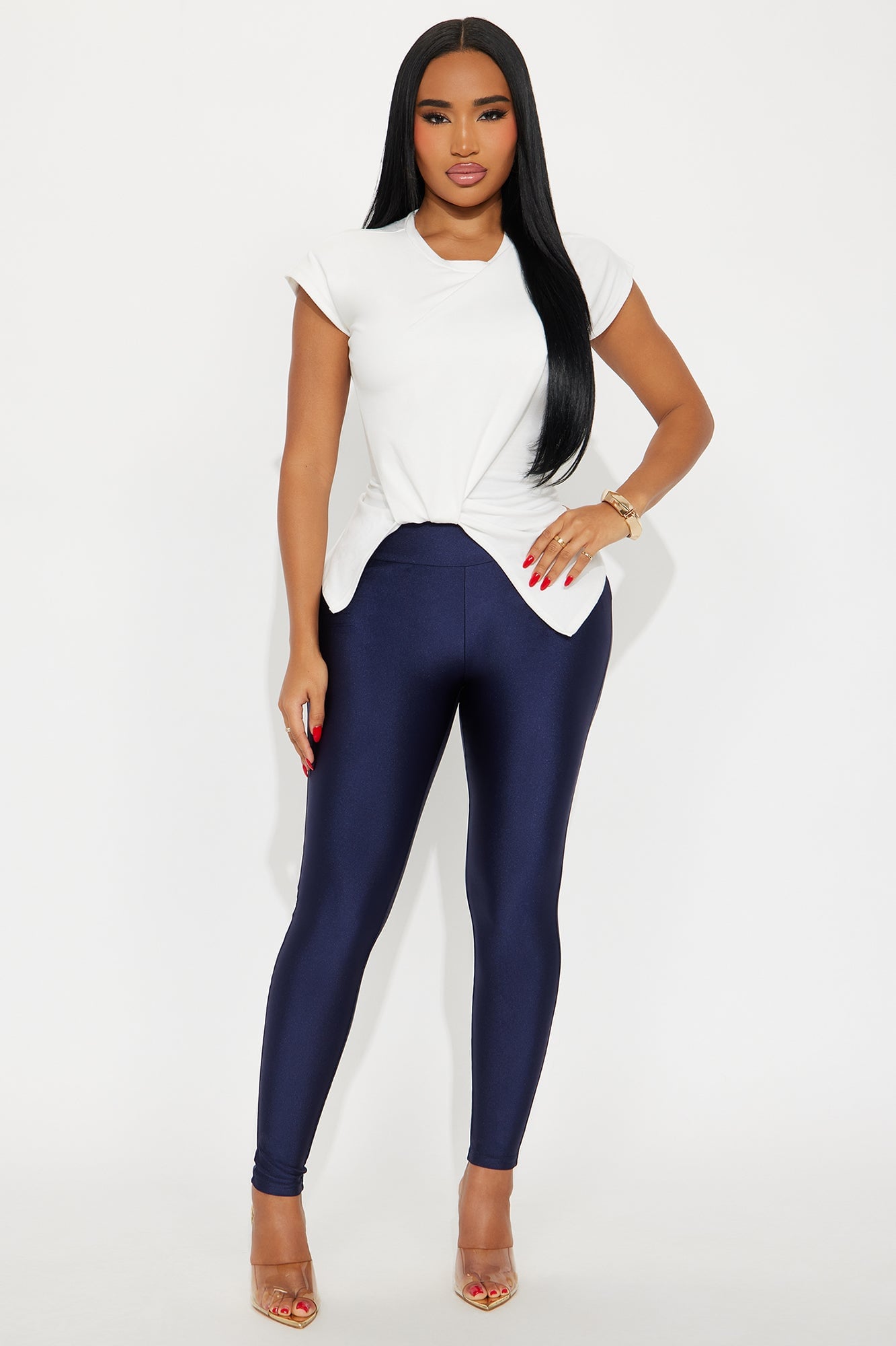 Brianne High Rise Leggings - Navy image 4