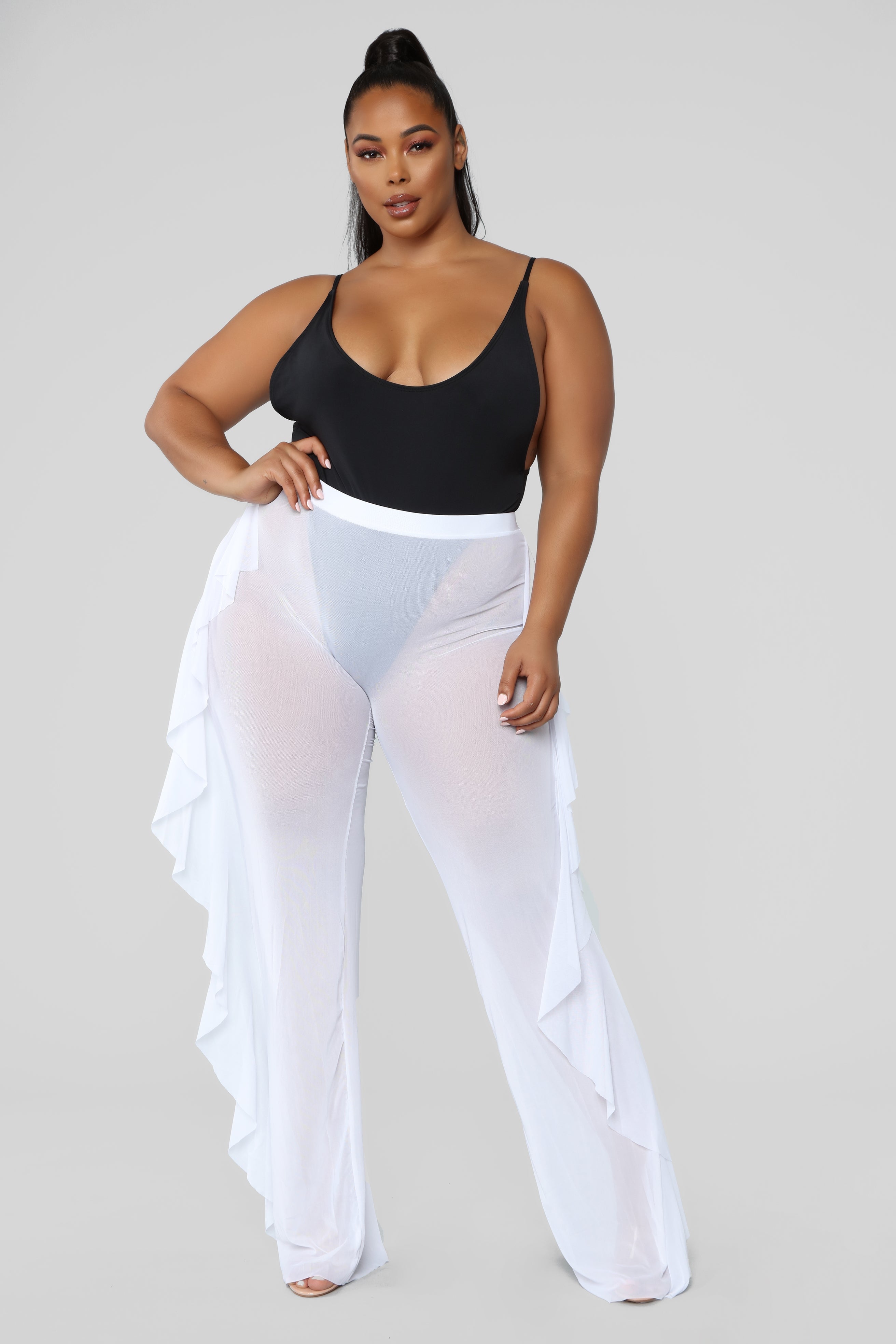 Sunshine See Through Cover Up Pant - White image 9